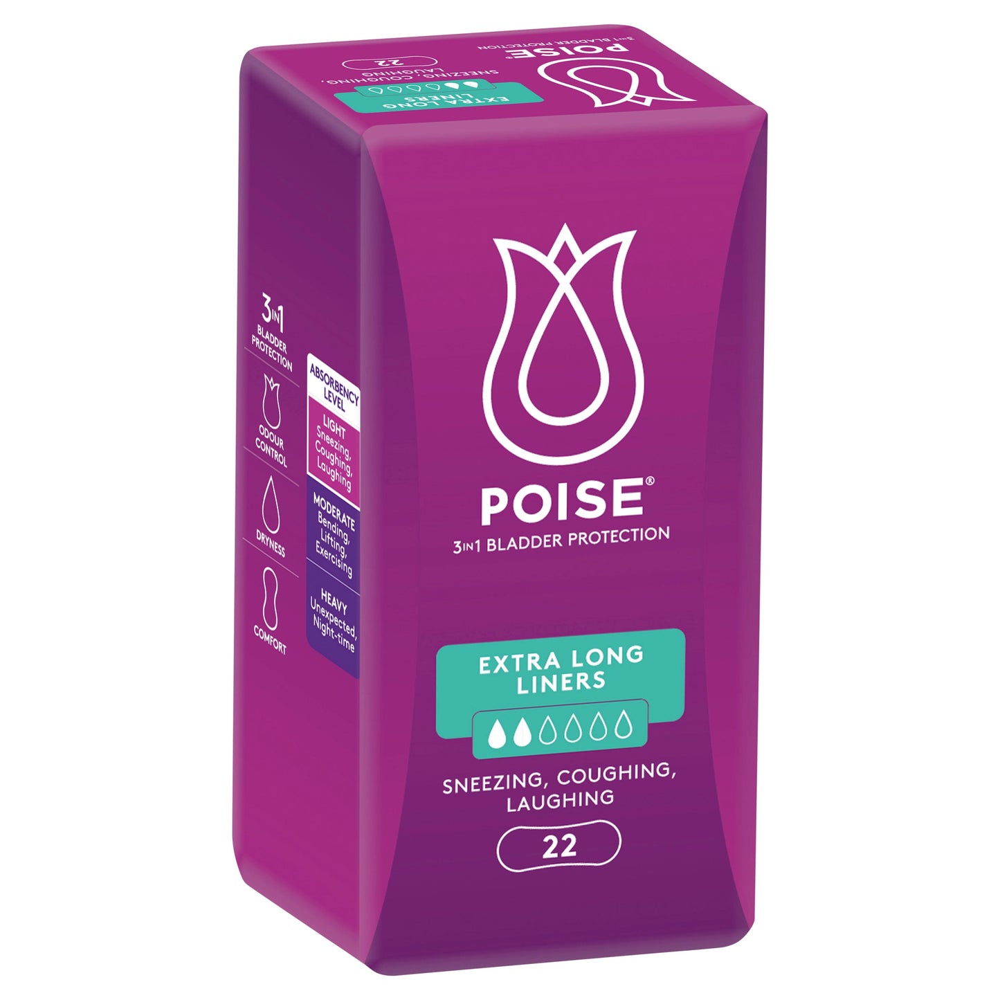 Poise Liners Extra Long 22 - Cutprice Online