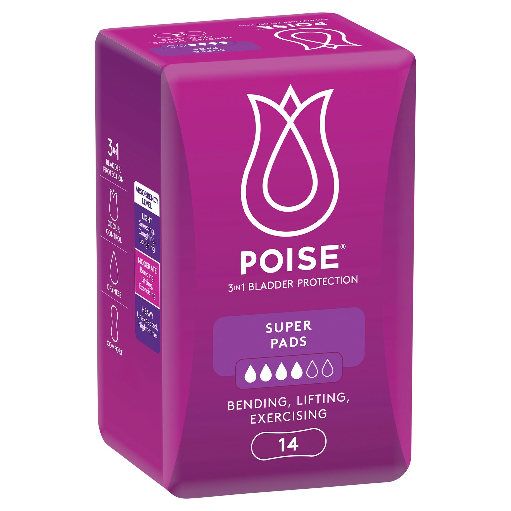 Poise Pads For Bladder Leaks Super 14 Pack - Cutprice Online