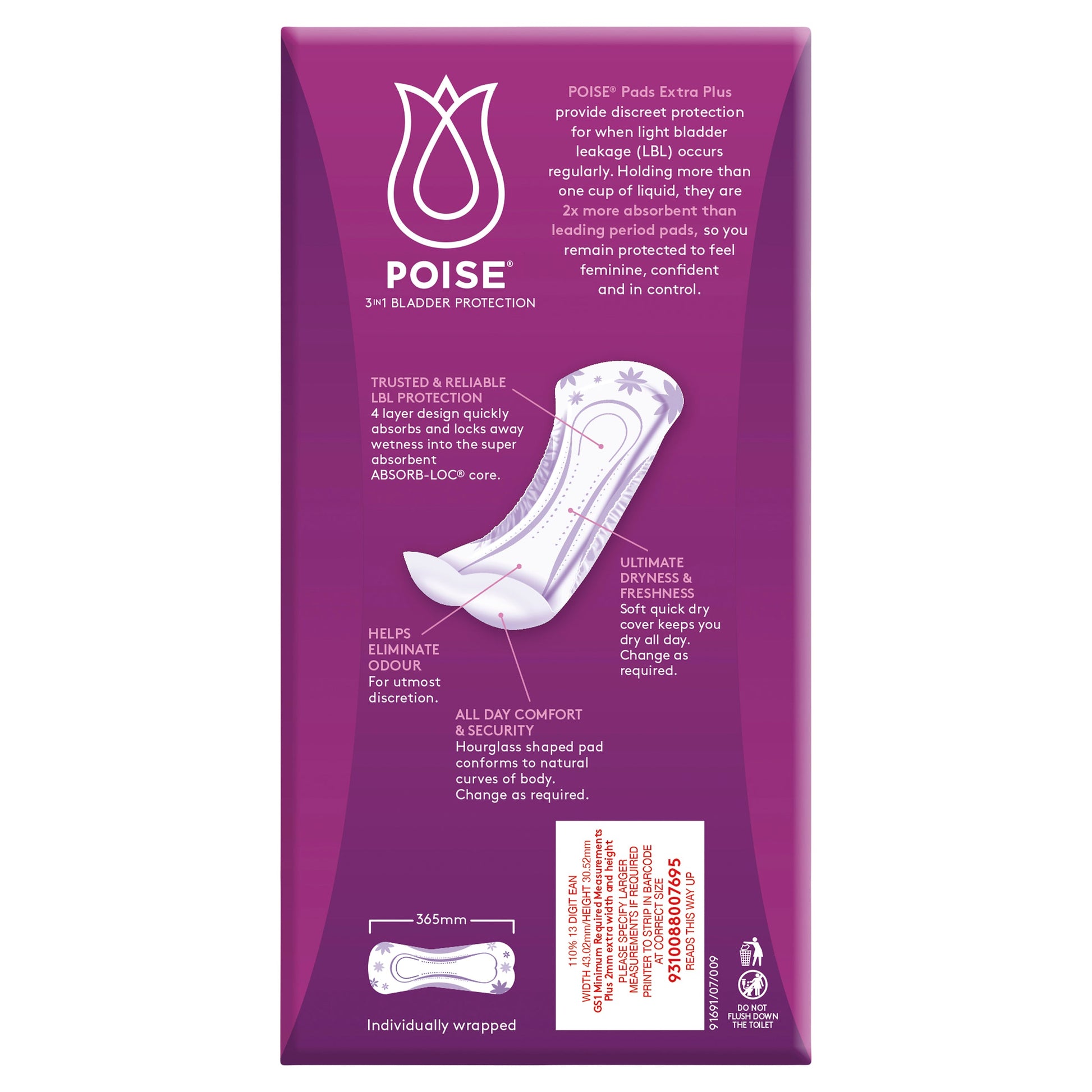 Poise Pads For Bladder Leaks Extra Plus 10 Pack - Cutprice Online