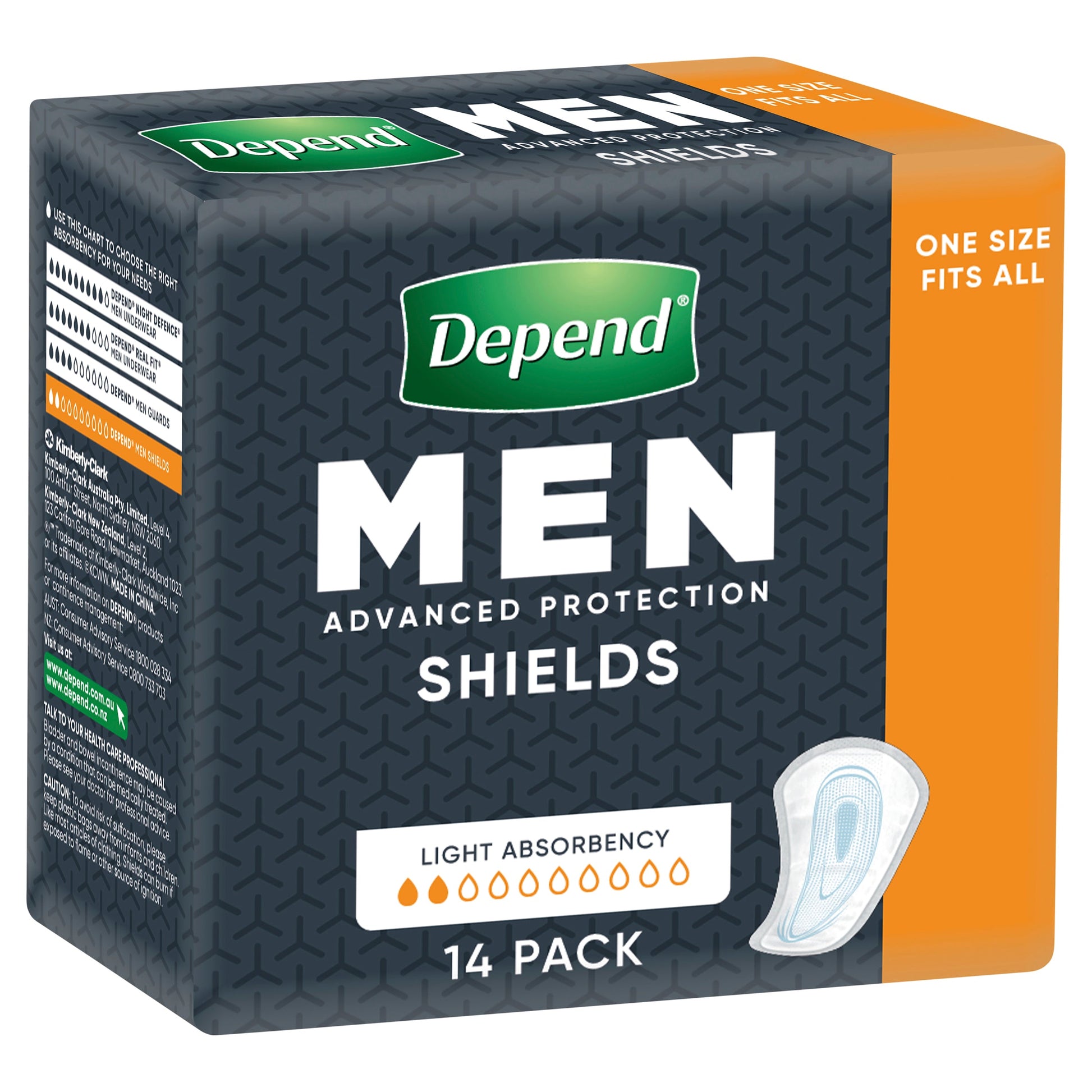 DEPEND MEN SHIELDS 14PK - Cutprice Online