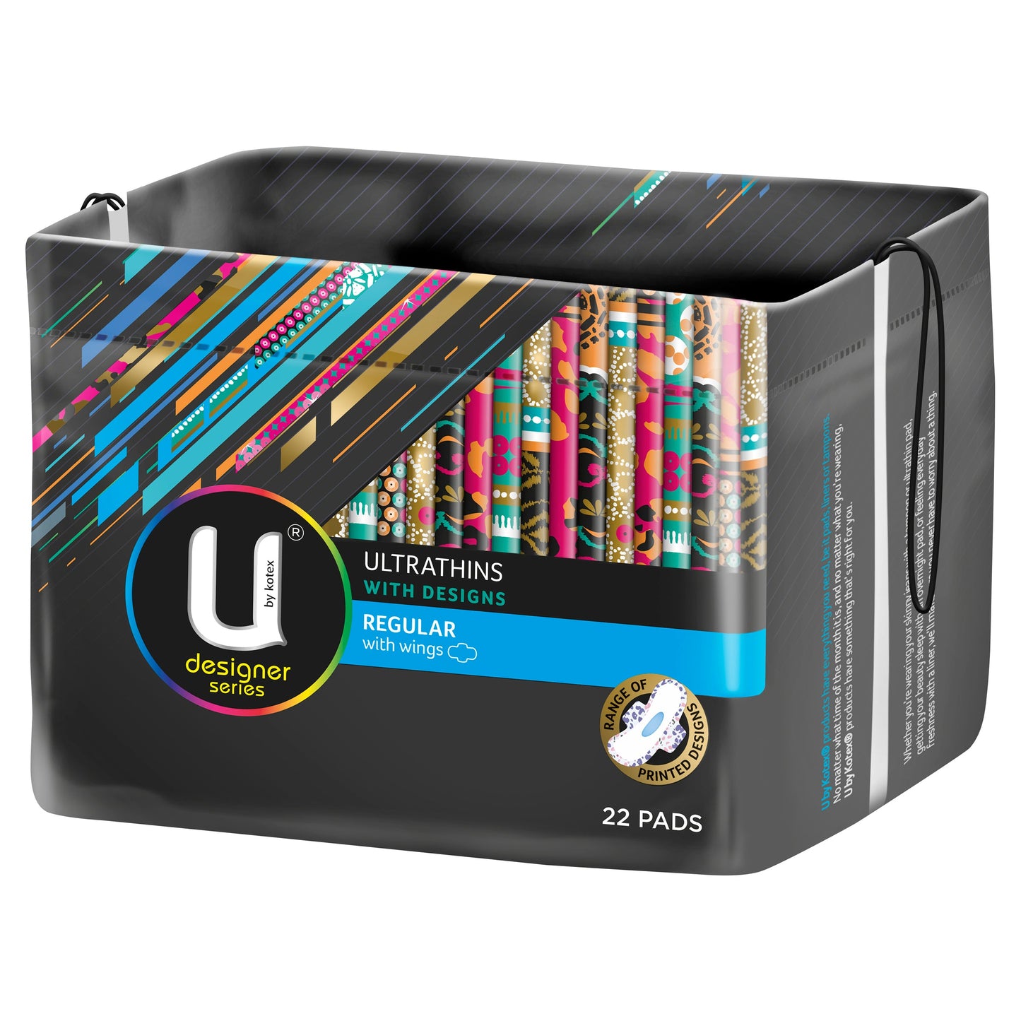 U By Kotex Designer Series Ultrathins Pads Wing Regular 22 Pack - Cutprice Online