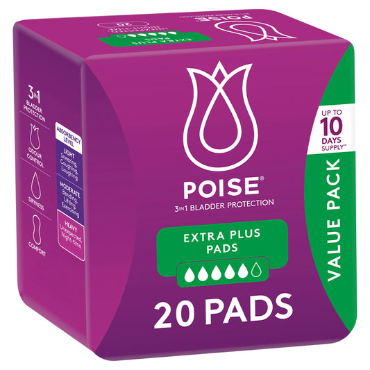 Poise Extra Plus Pad 20pk - Cutprice Online