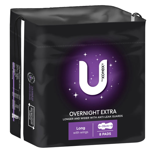 U by Kotex Maxi Pad Overnight Long Wing 8 Pack - Cutprice Online