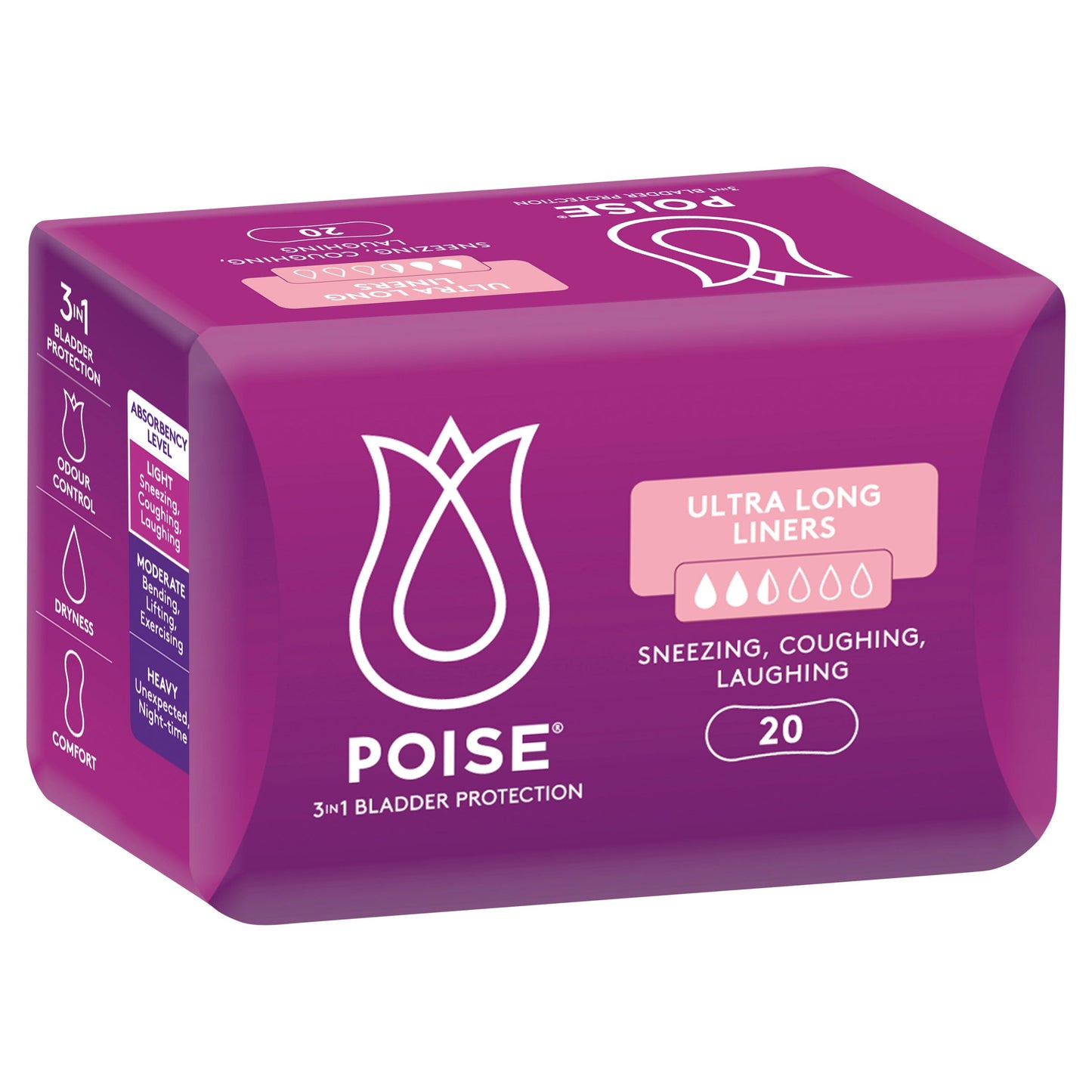POISE ULTRA LONG LINER 20PK - Cutprice Online