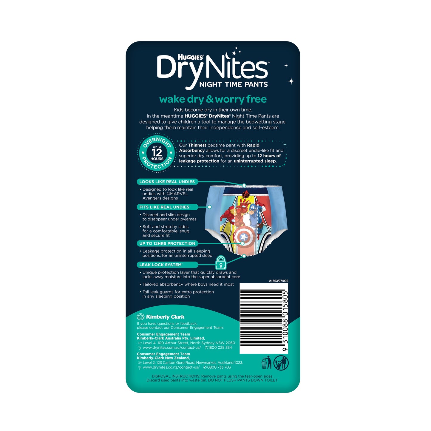 Huggies DryNites Boy 4+ Years 9 Pack - Cutprice Online
