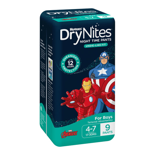 Huggies DryNites Boy 4+ Years 9 Pack - Cutprice Online