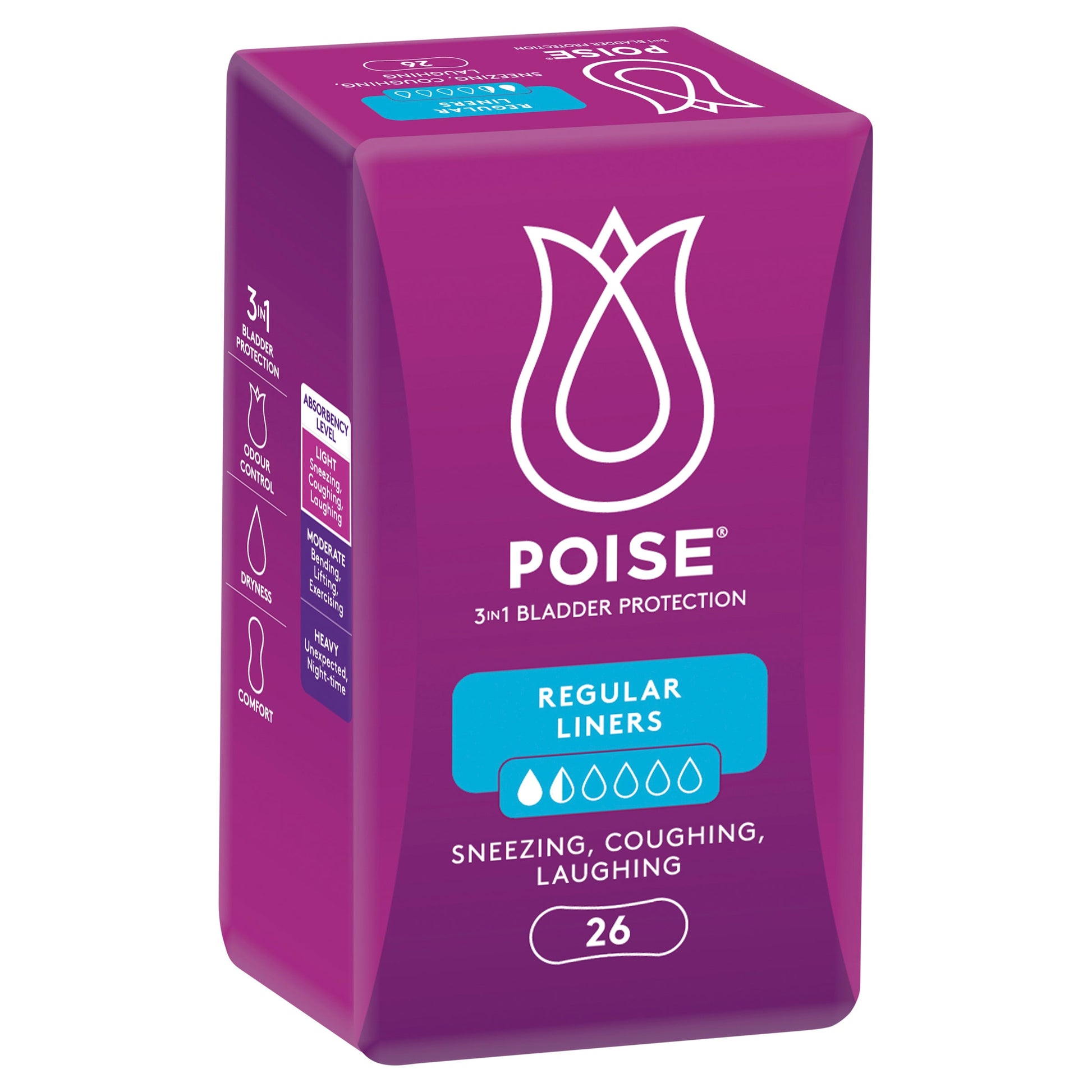 Poise Regular Liner 26pk - Cutprice Online