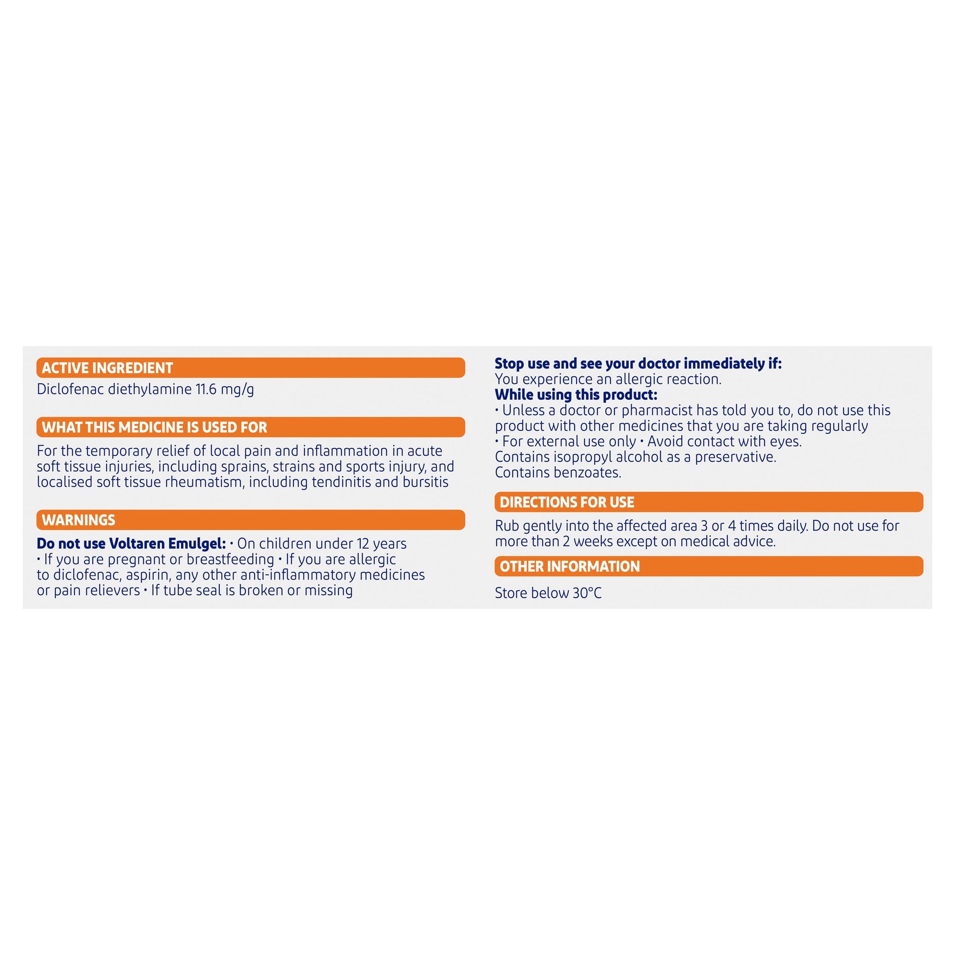 Voltaren Emulgel Muscle and Back Pain Relief 50g - Cutprice Online