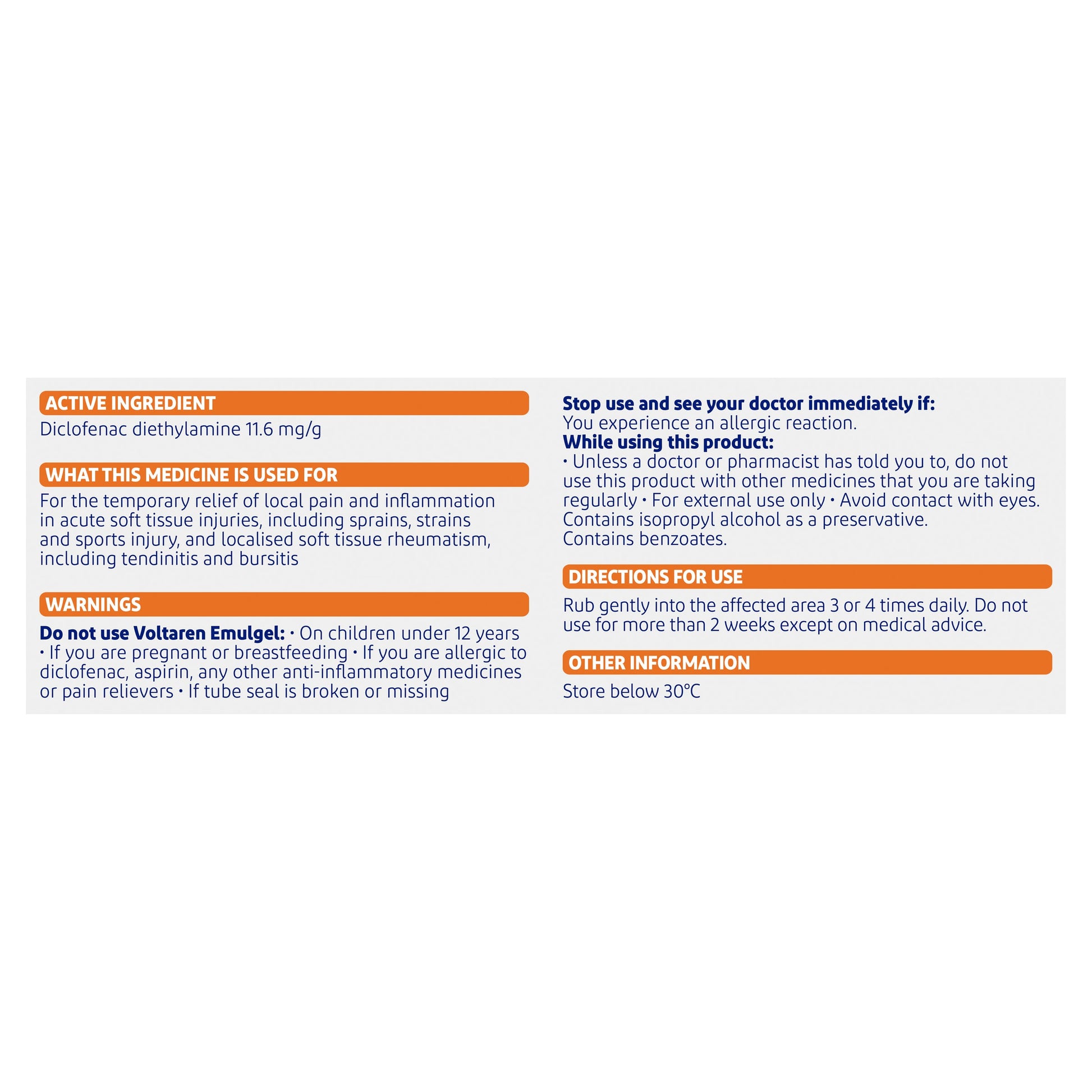 Voltaren Emulgel Muscle and Back Pain Relief 100g - Cutprice Online