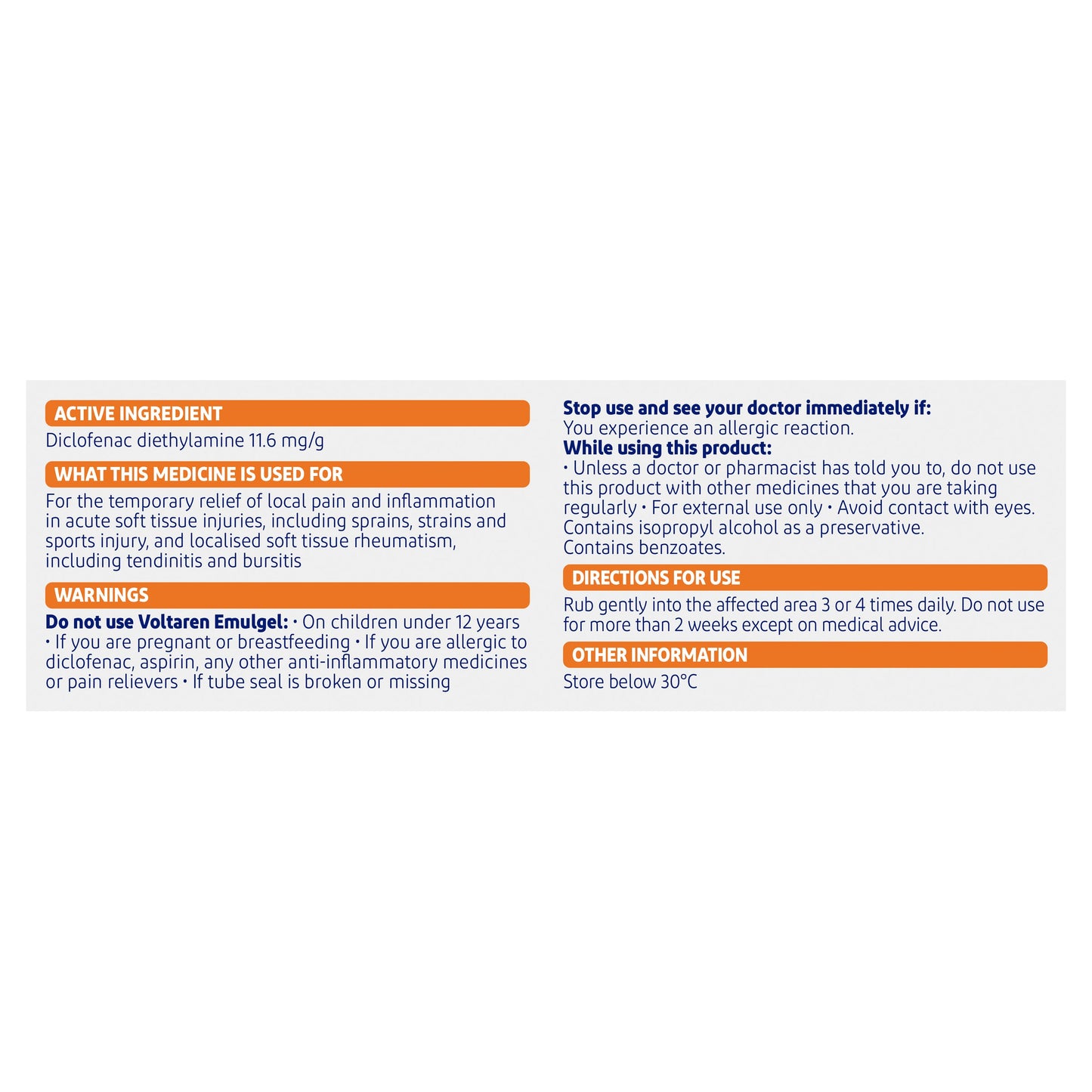 Voltaren Emulgel, Muscle and Back Pain Relief 20 g - Cutprice Online