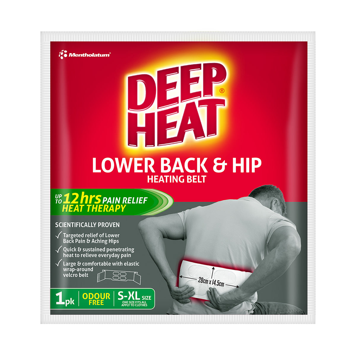 Deep Heat Lower Back & Hip Heating Belt 1 Pack - Cutprice Online
