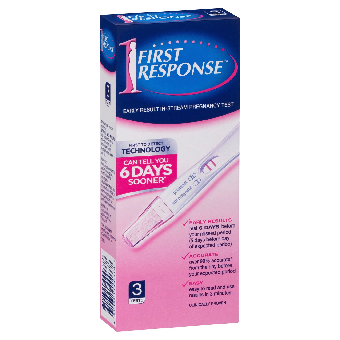 First Response Instream Pregnancy Test 3 Tests - Cutprice Online