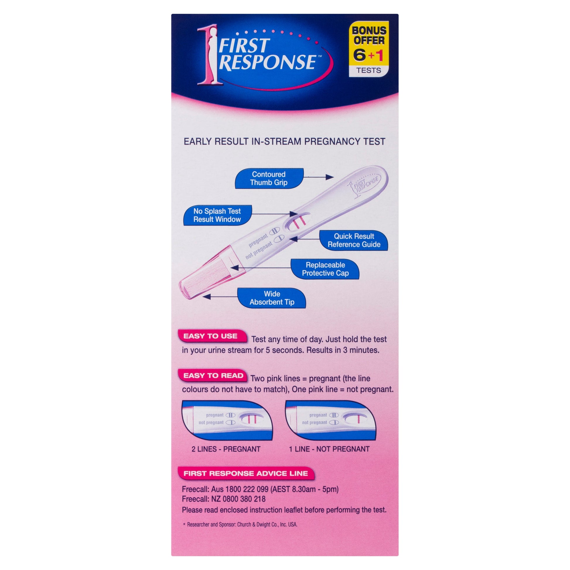 First Response Instream 7 Pregnancy Tests - Cutprice Online
