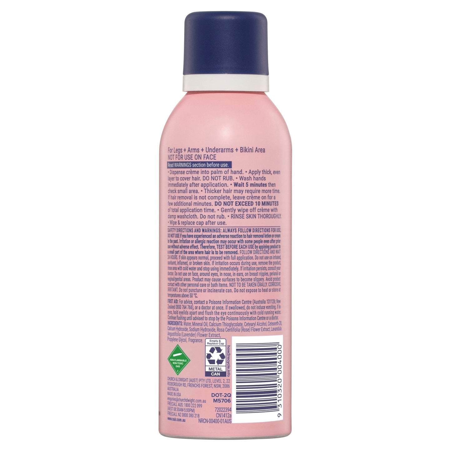 Nair Bladeless Shave Rosewater 142g