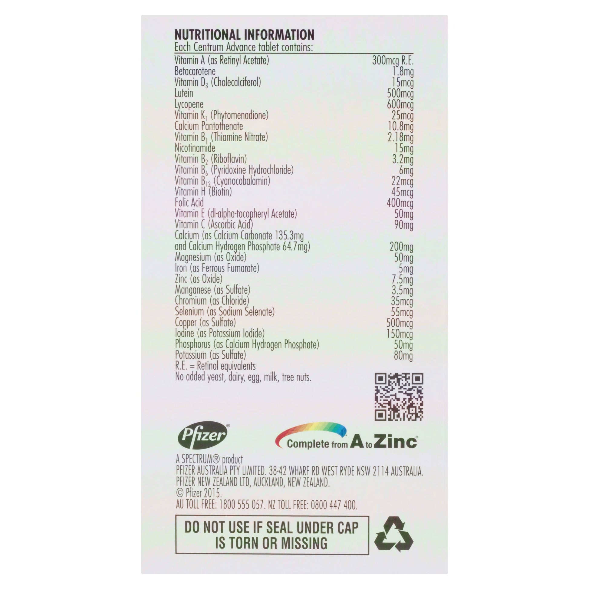 Centrum Advance 100 Tablets - Cutprice Online