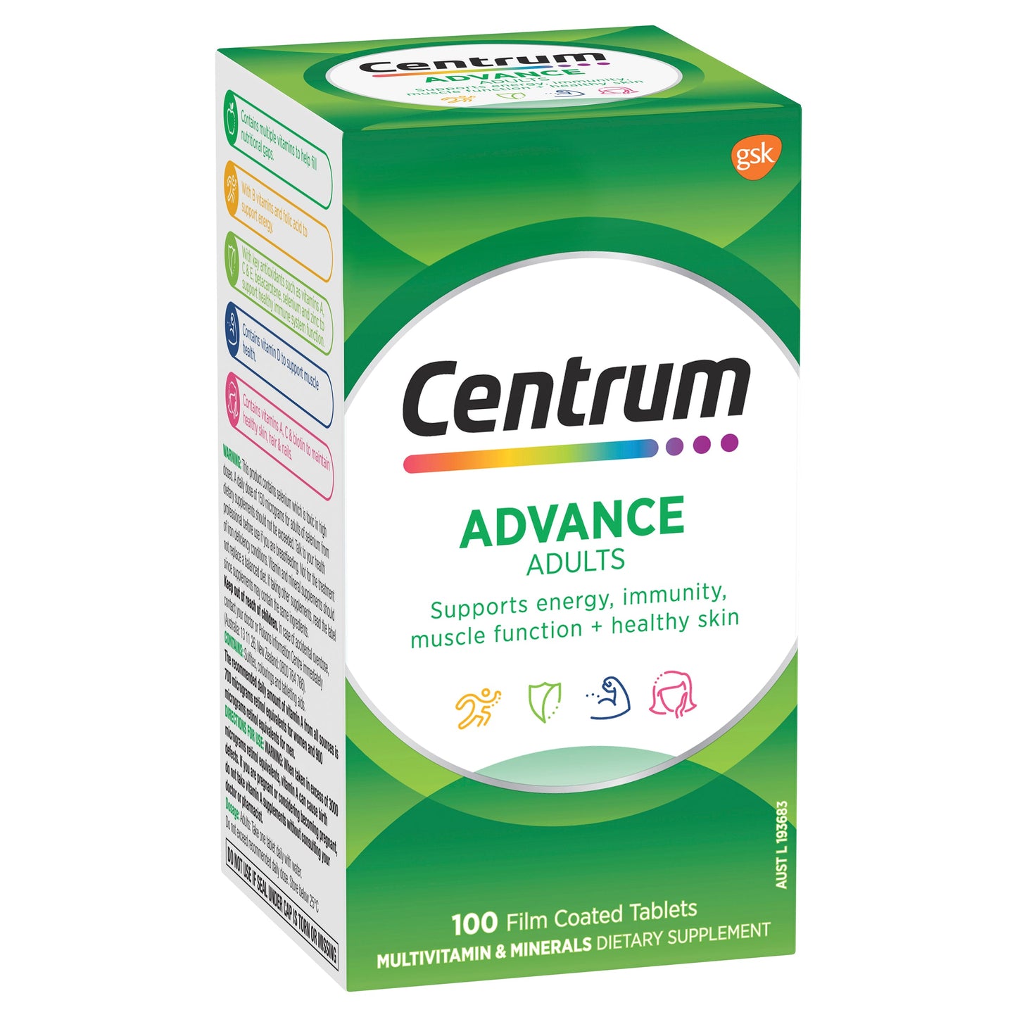 Centrum Advance 100 Tablets - Cutprice Online