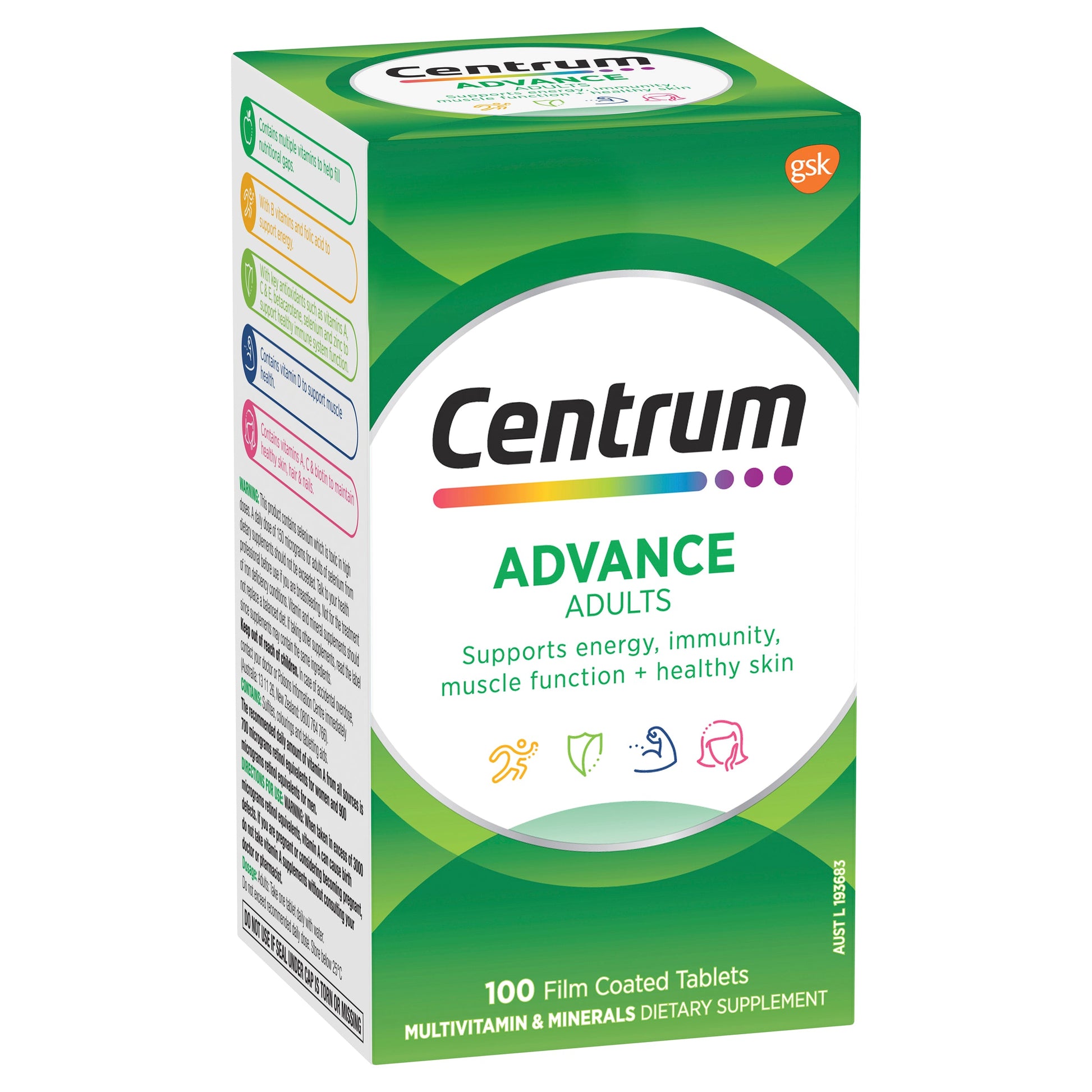 Centrum Advance 100 Tablets - Cutprice Online