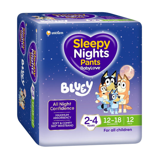 Babylove Sleepy Nights 2-4 Years Overnight Pants 12 Pack - Cutprice Online