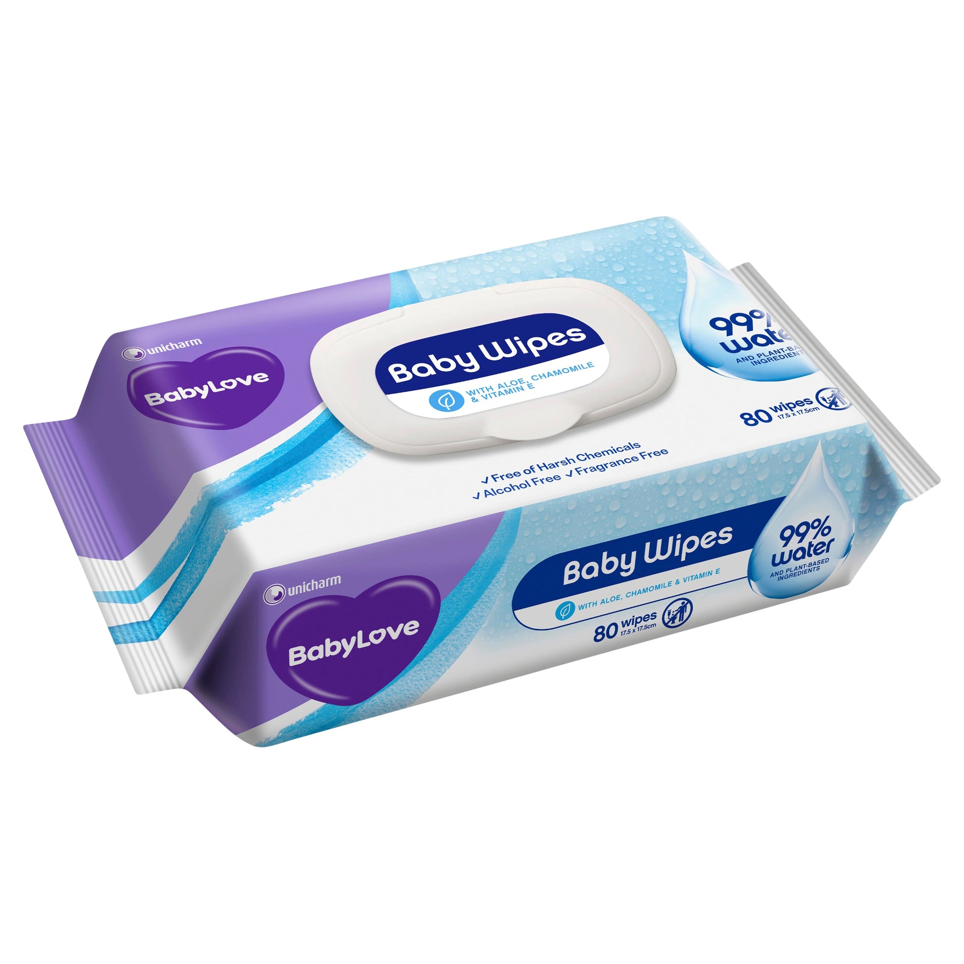 Babylove Water Wipes 80 Pack - Cutprice Online