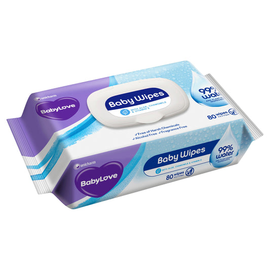 Babylove Water Wipes 80 Pack - Cutprice Online