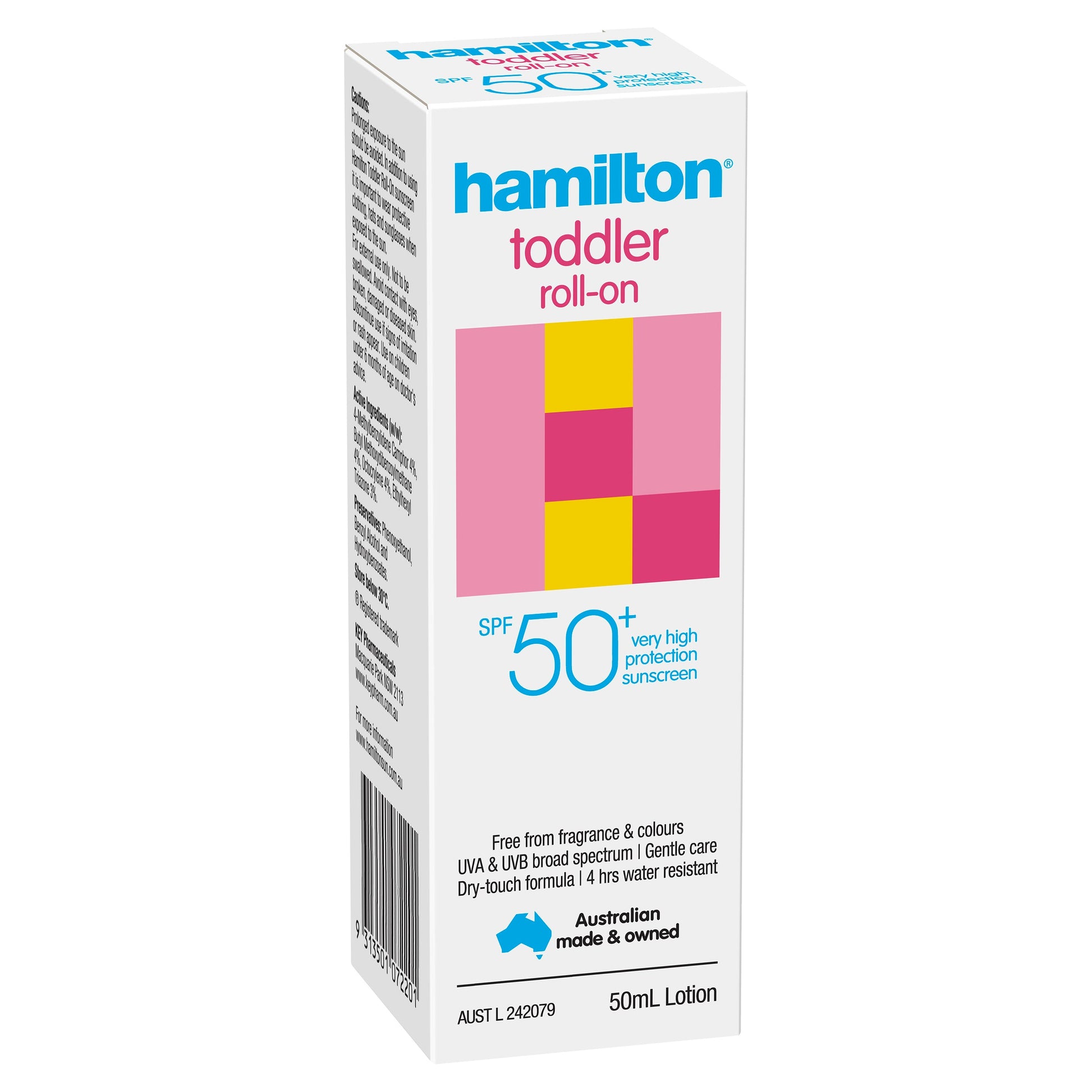 Hamilton Sun SPF 50+ Toddler Roll On 50ml - Cutprice Online