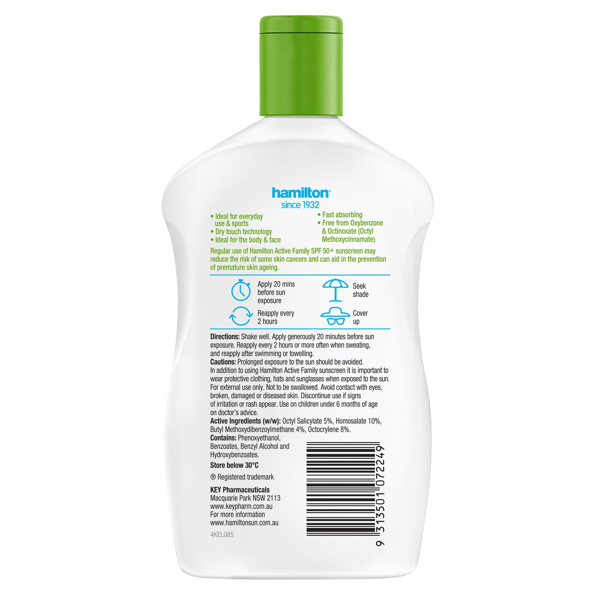 Hamilton Sun Active Family Lotion SPF 50+ - 250ml - Cutprice Online