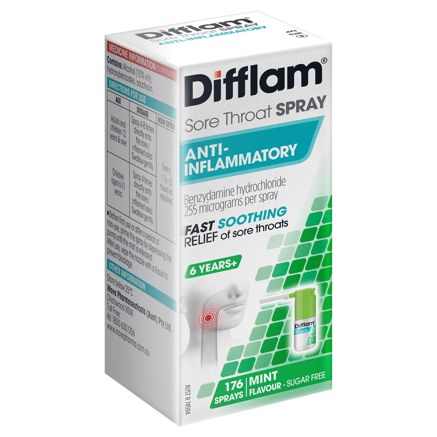 Difflam Sore Throat Spray 176 Sprays 30ml - Cutprice Online