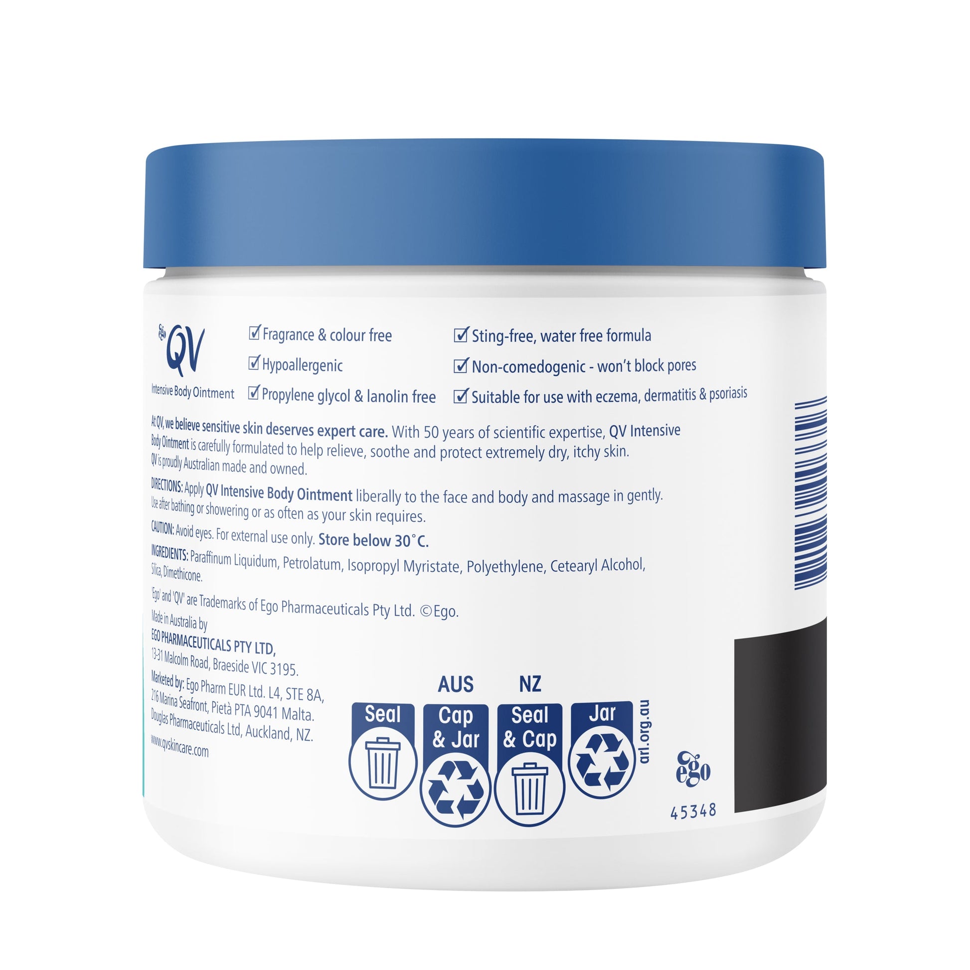 Ego QV Intensive Body Moisturiser 450g - Cutprice Online