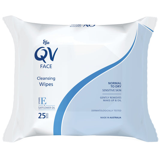 Ego QV Face Gentle Cleansing Wipes - 25 Pack - Cutprice Online