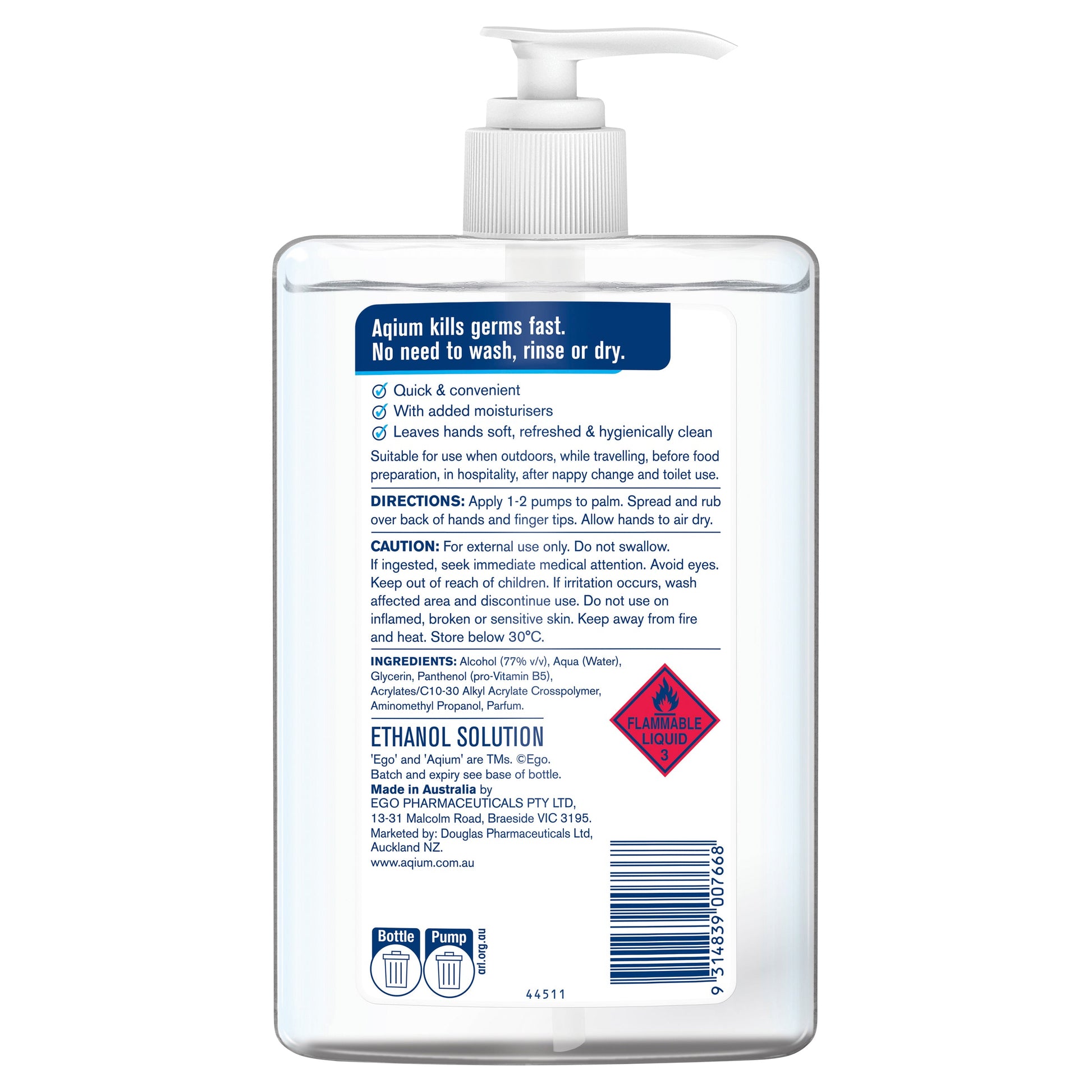Aqium Antibacterial Hand Sanitiser 1 Litre - Cutprice Online