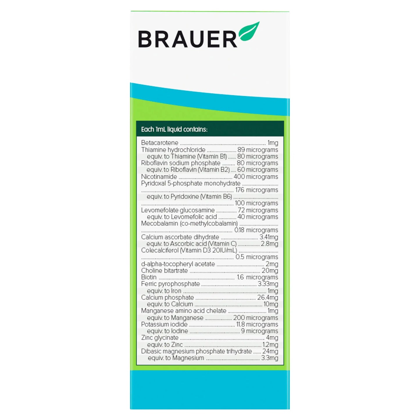 Brauer Kids Liquid Multivitamin With Iron 200ml BRAUER