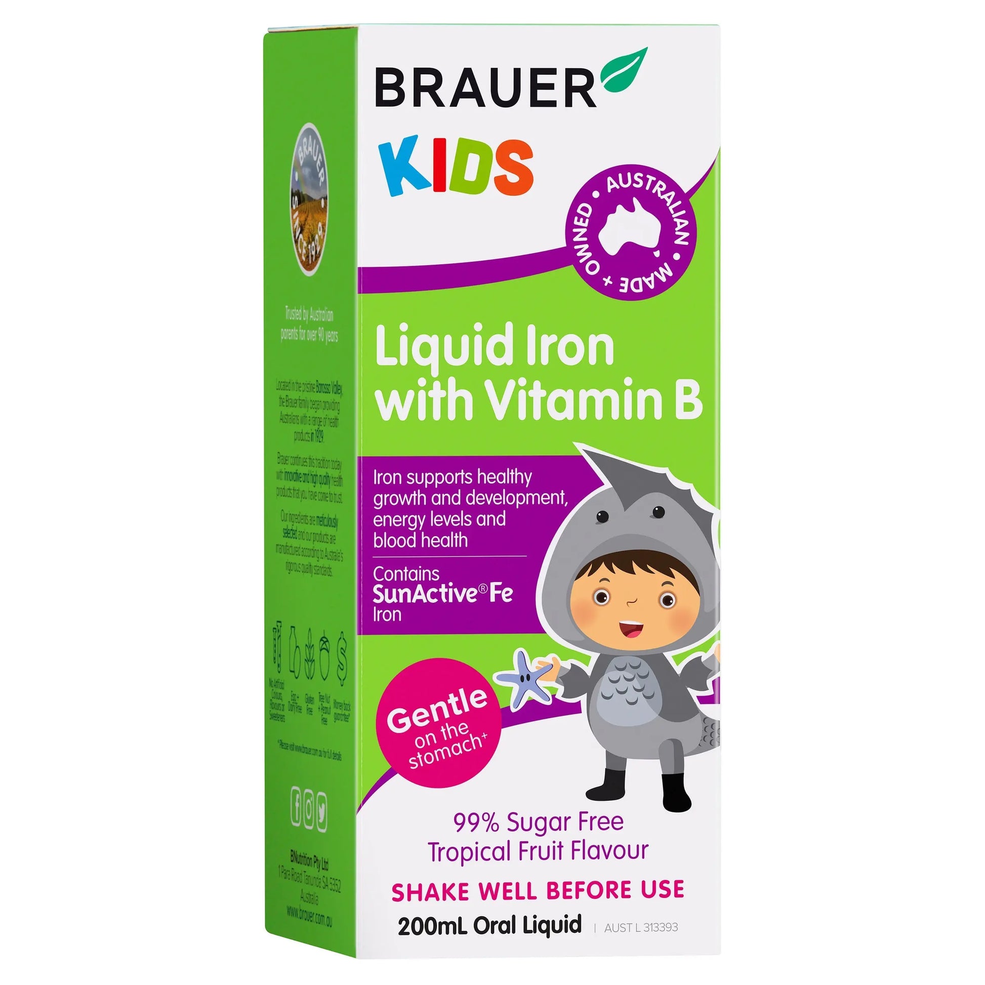 Brauer Kids Liquid Iron With Vitamin B 200ml BRAUER