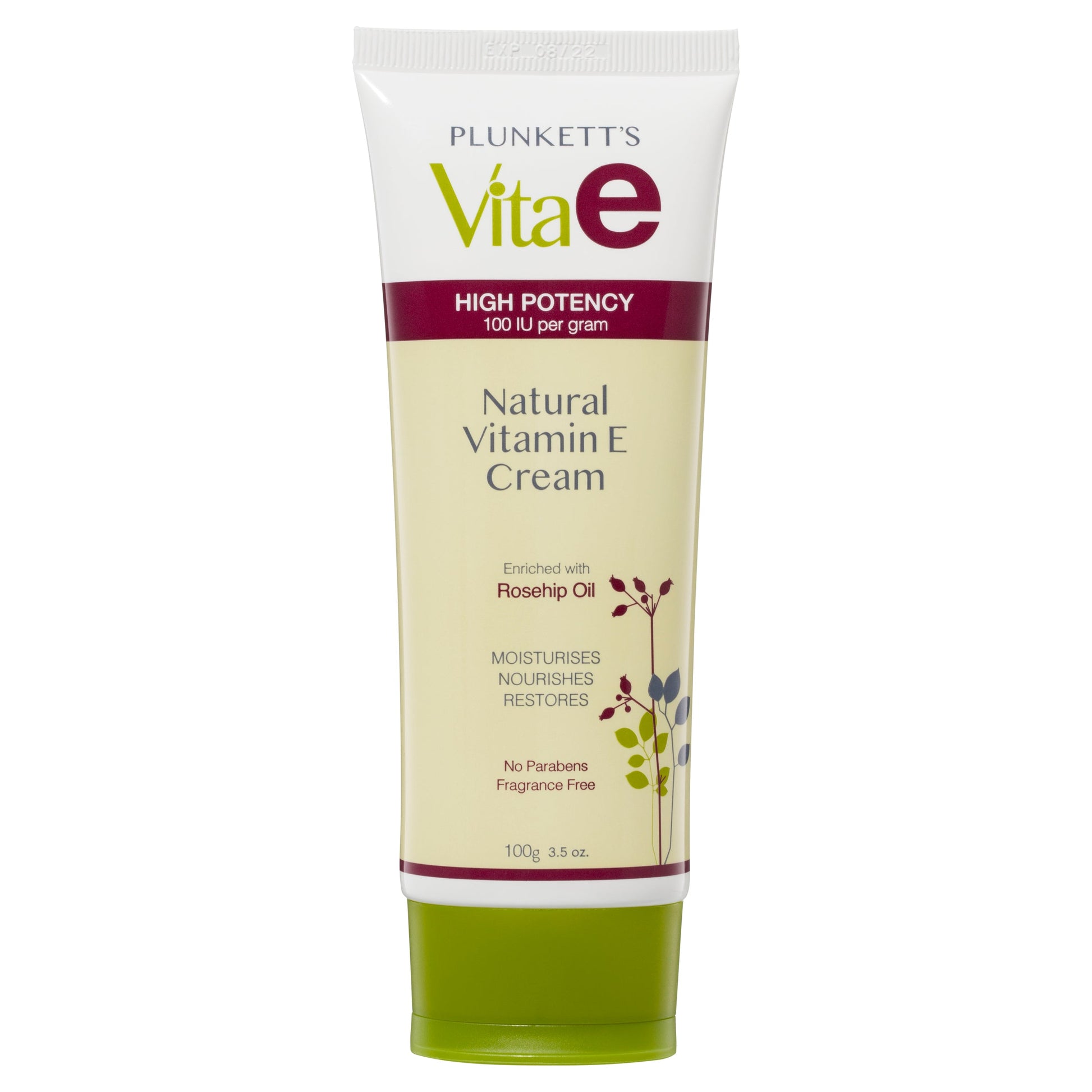 Plunkett's Vita E Natural Vitamin E Cream 100g - Cutprice Online