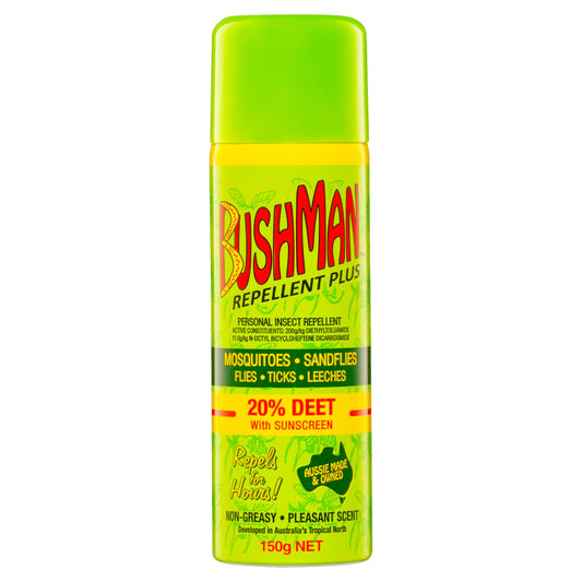 Bushman Plus 20% Deet Insect Repellent Aerosol 150g - Cutprice Online