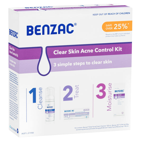 Benzac Clear Skin Acne Control Kit - Cutprice Online