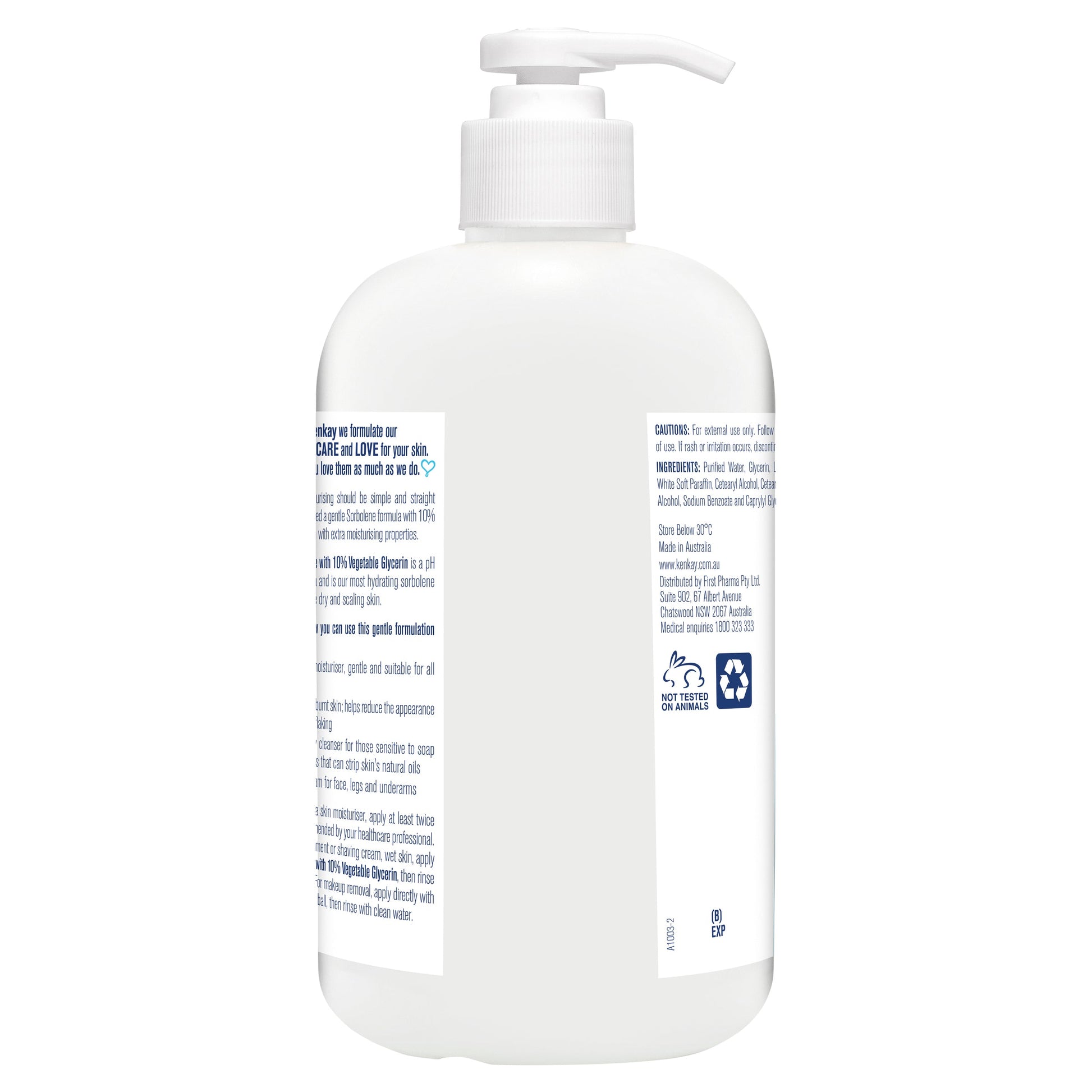 Kenkay Skin Relief Sorbolene & Glycerin 10% Pump 500ml - Cutprice Online