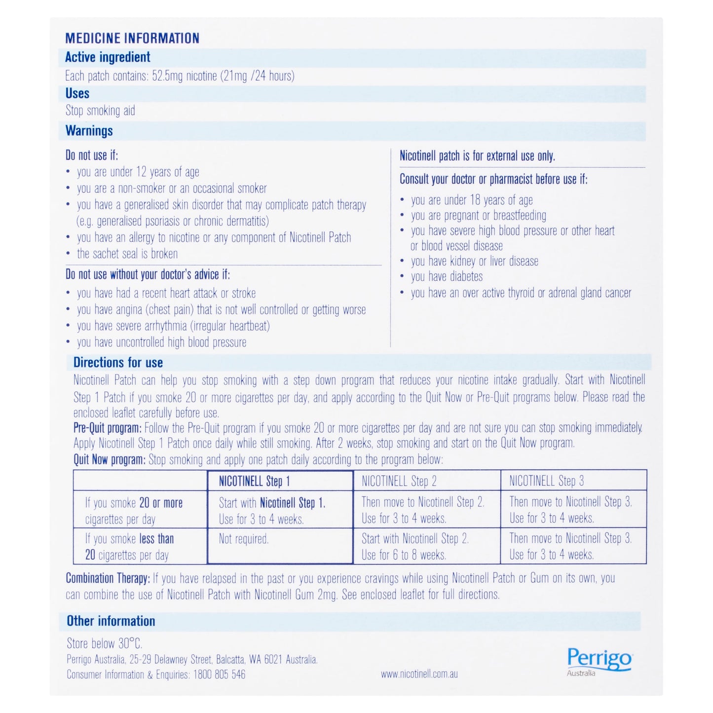 Nicotinell Step 1 Patch 21mg 28pk - Cutprice Online