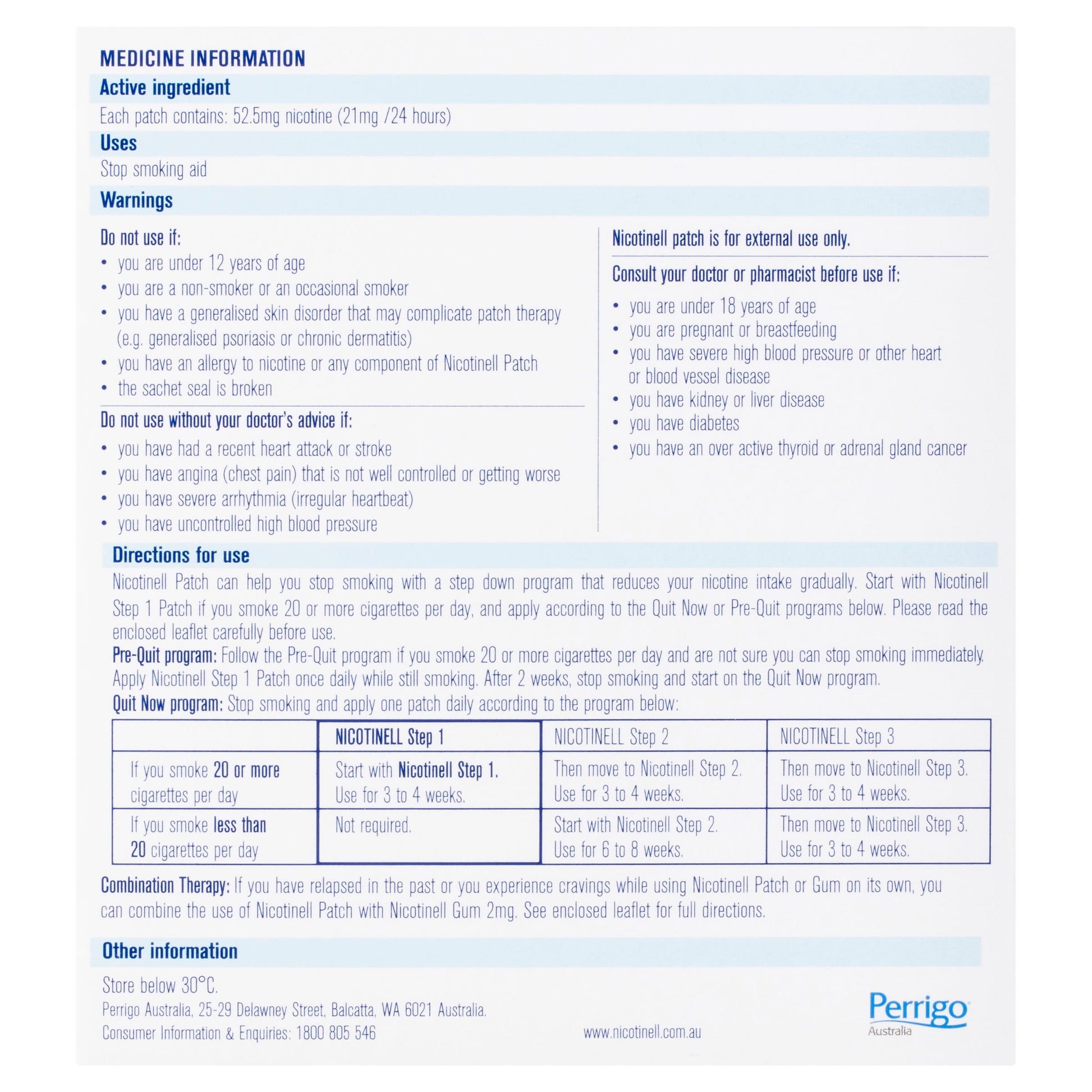 Nicotinell Step 1 Patch 21mg 28pk - Cutprice Online