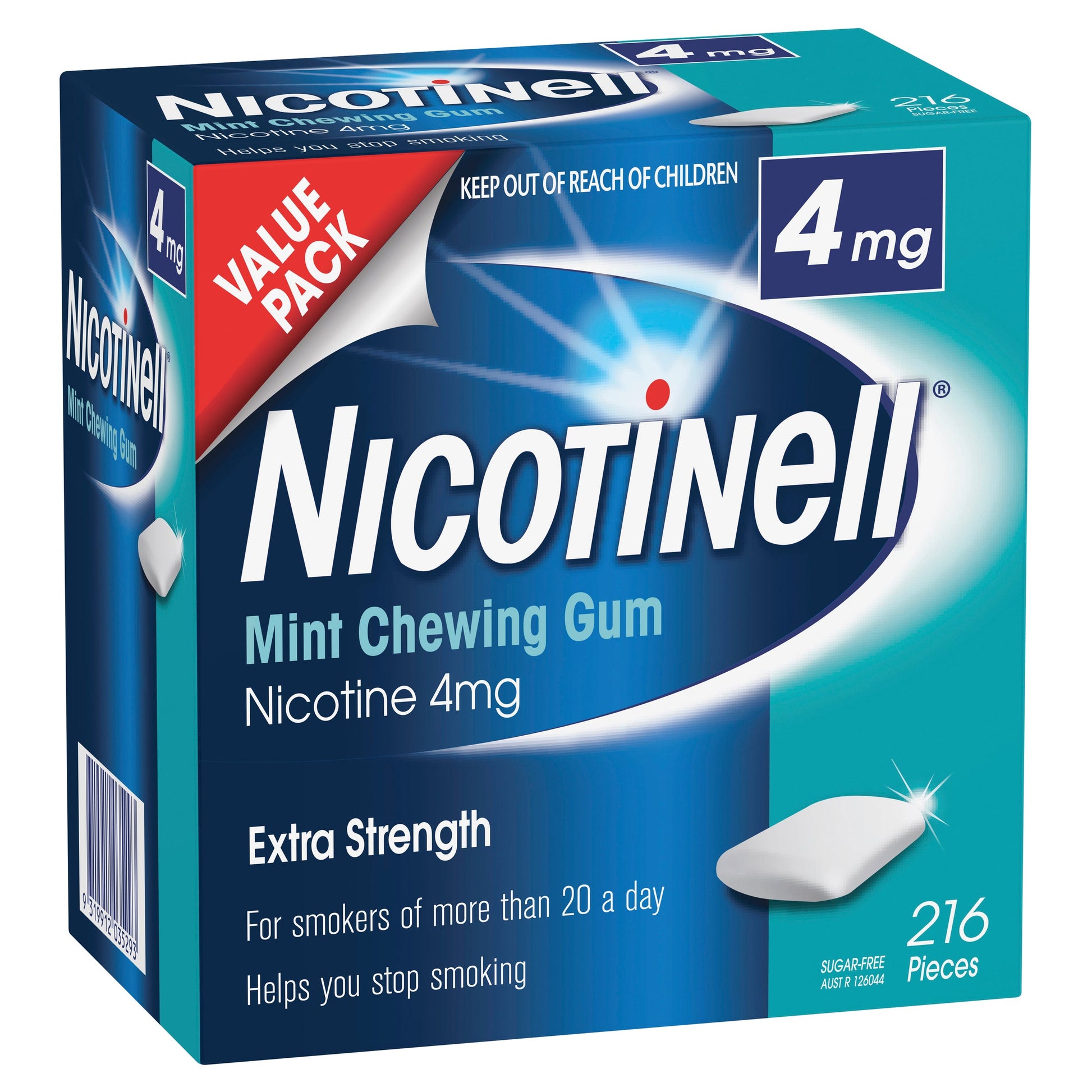 Nicotinell 4mg Mint Chewing Gum 216 Pk - Cutprice Online