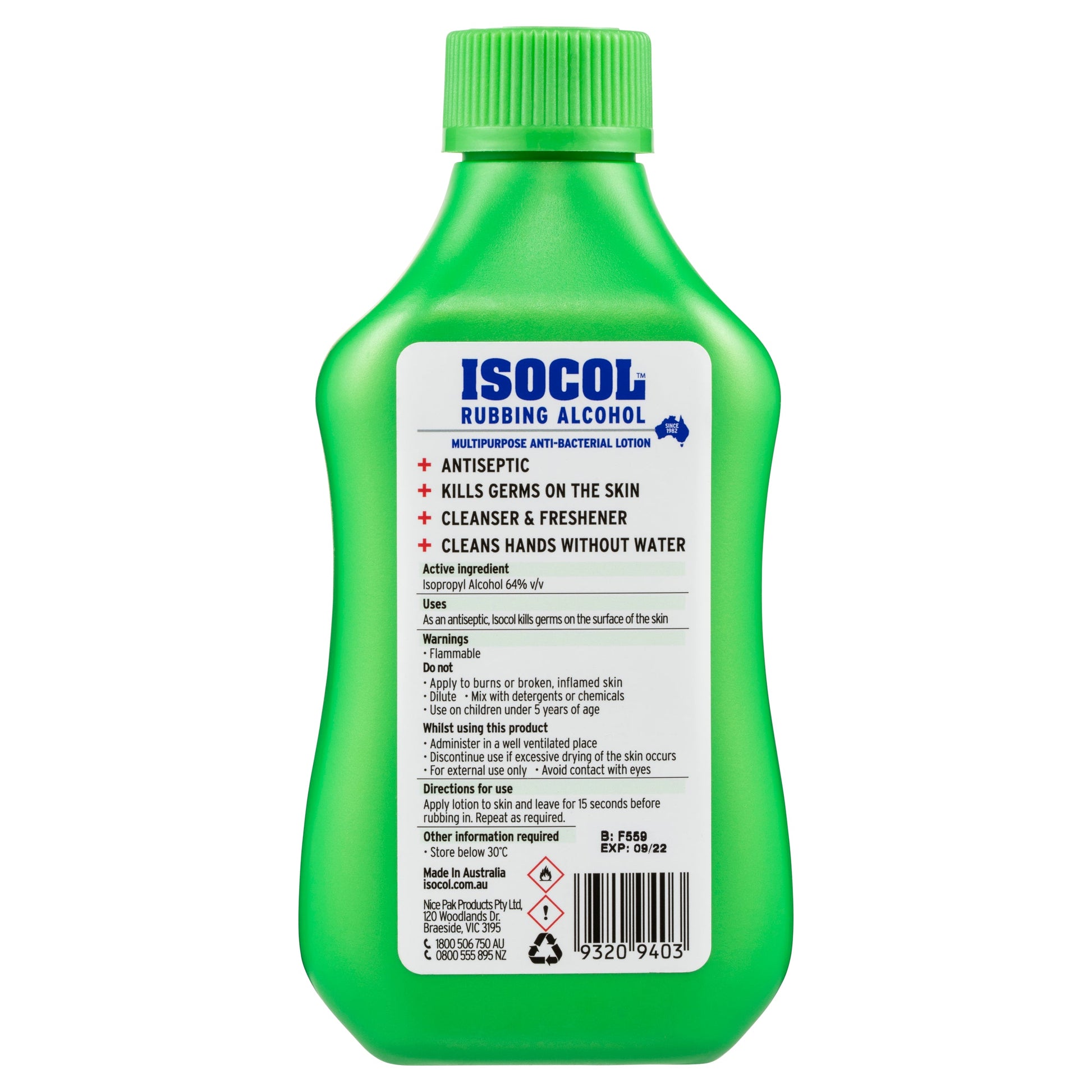 Isocol Antiseptic Rubbing Alcohol 345ml - Cutprice Online
