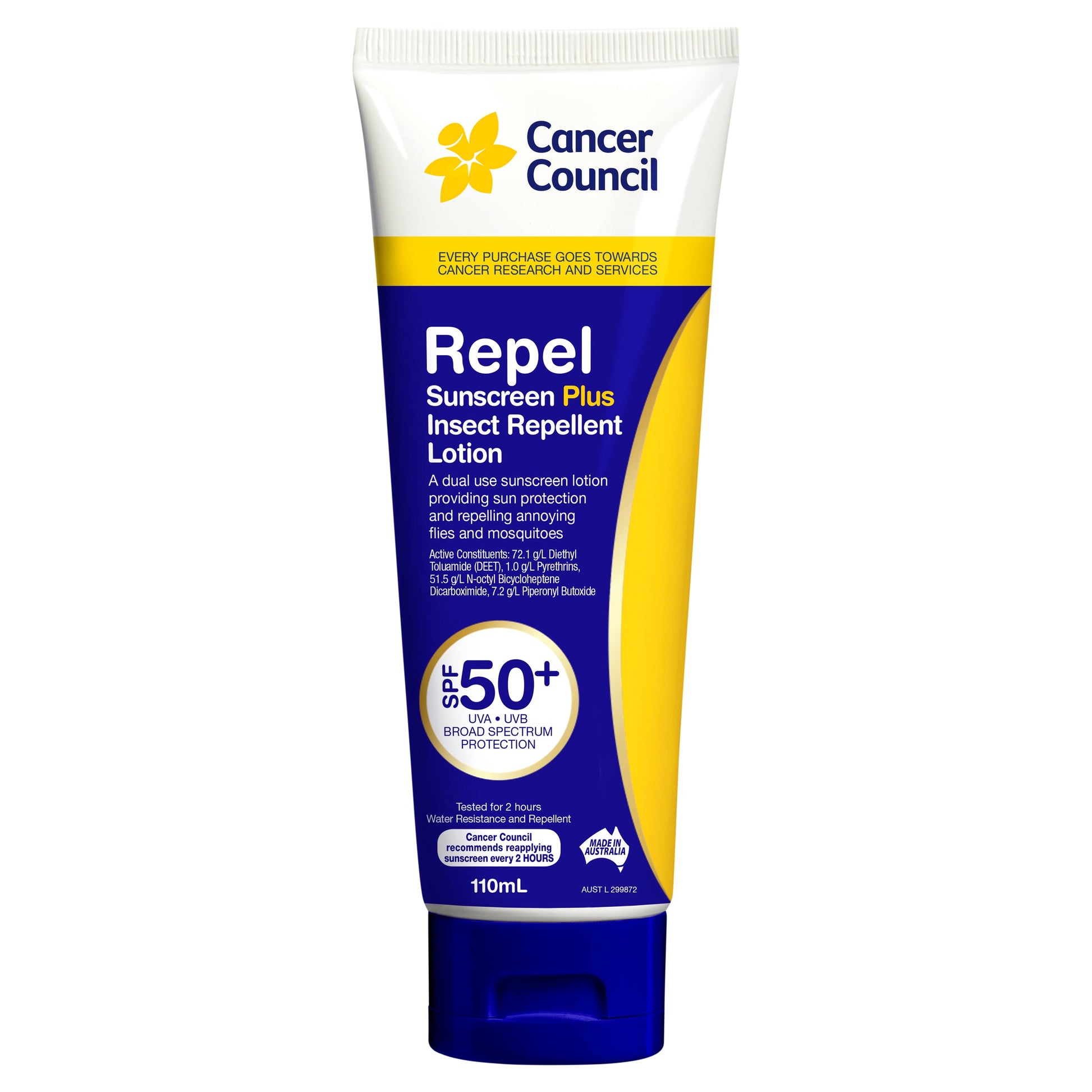 Cancer Council SPF 50+ Insect Repellent 110ml Tube - Cutprice Online