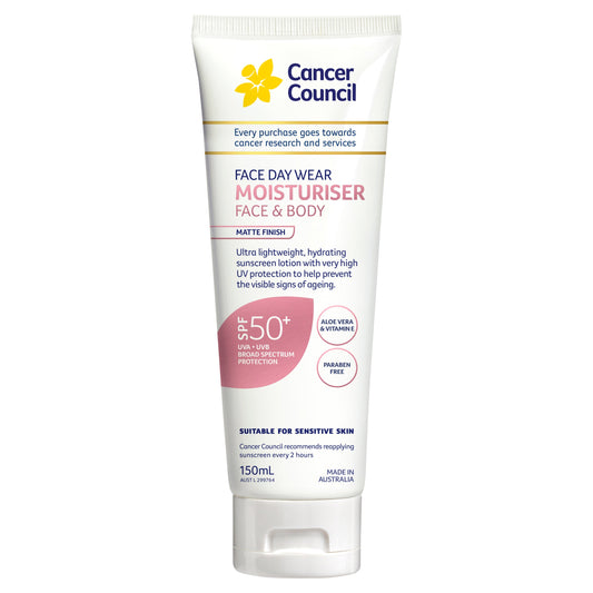 Cancer Council Invisible Face & Body Moisturiser SPF50+ 150ml - Cutprice Online