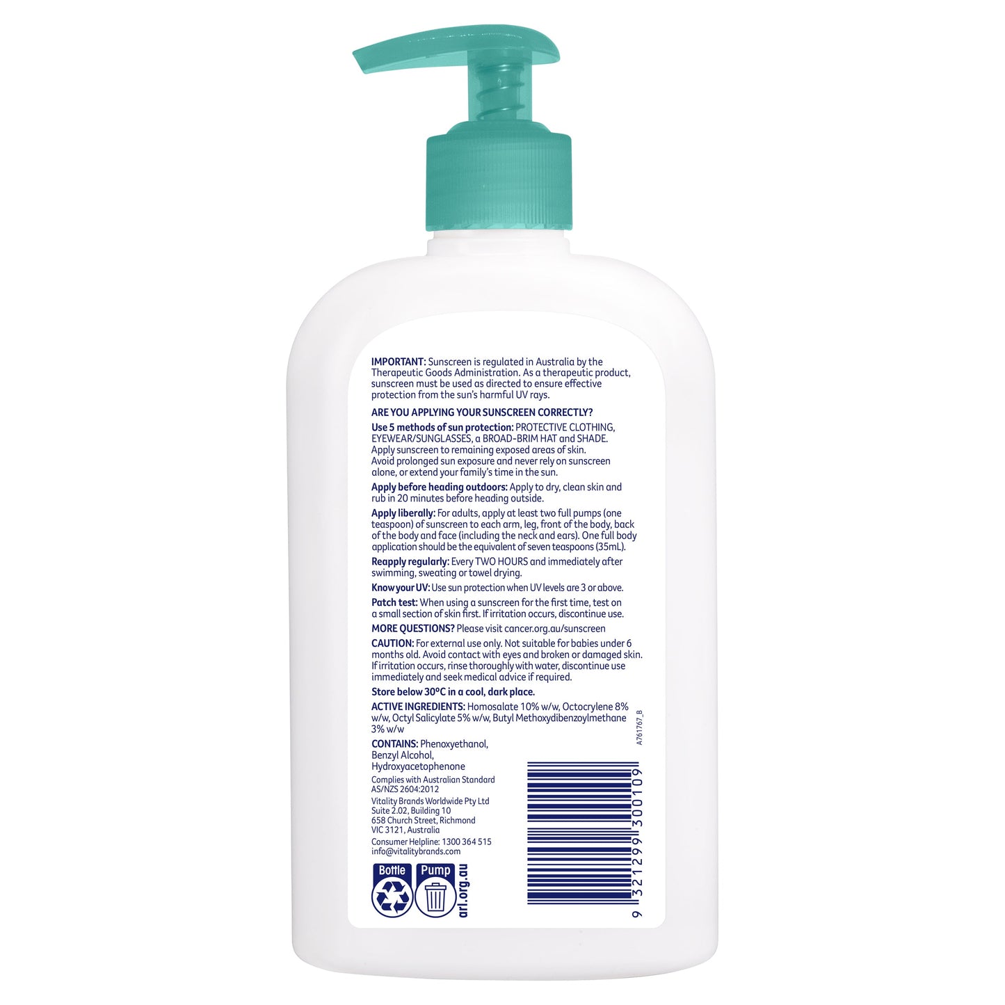 Cancer Council Moisturising 50+ Pump 500ml - Cutprice Online
