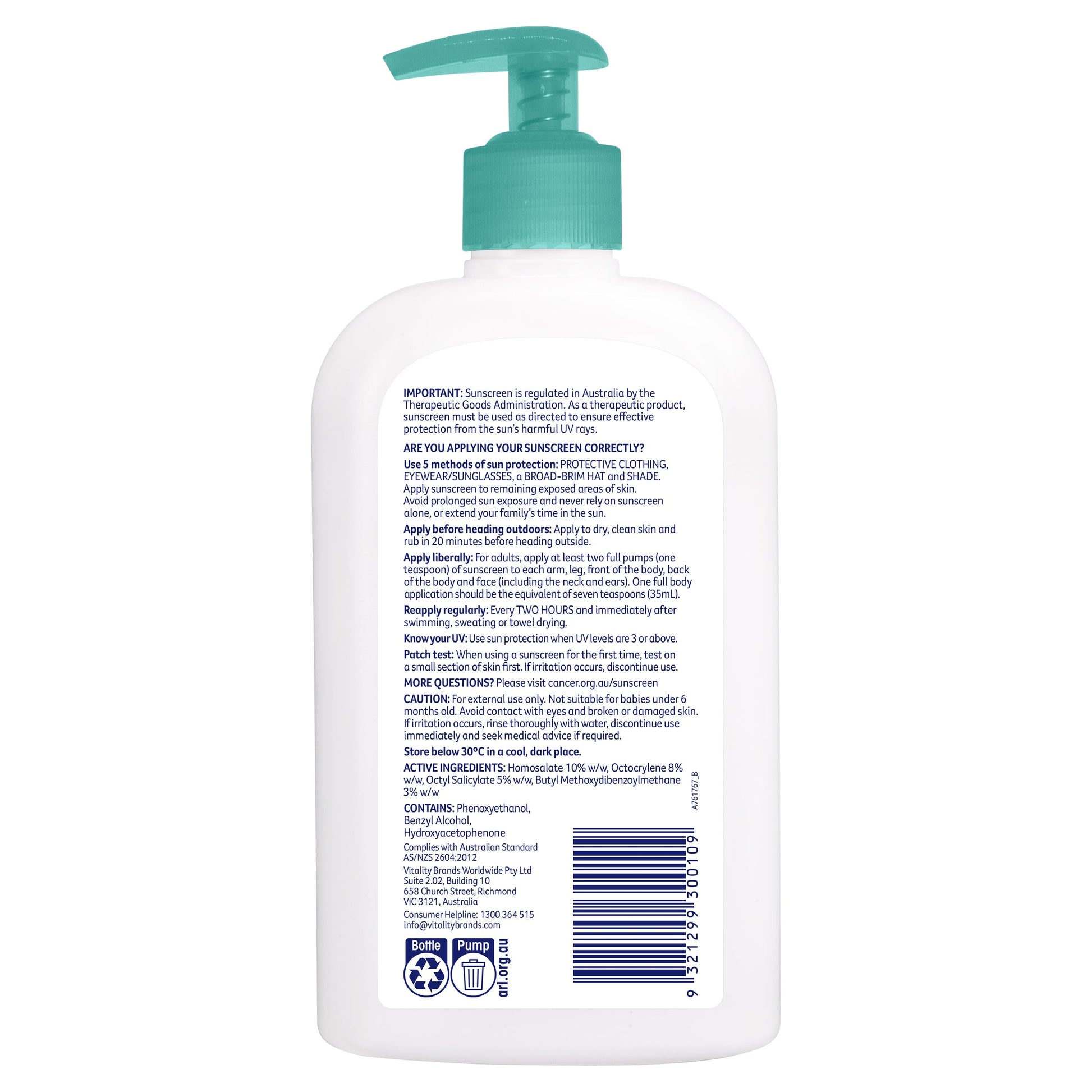 Cancer Council Moisturising 50+ Pump 500ml - Cutprice Online