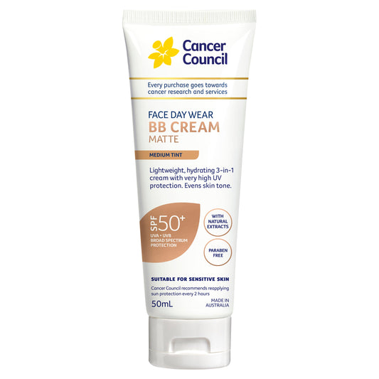 Cancer Council Face Day Wear BB Cream SPF 50+ Medium Tint 50ml - Cutprice Online