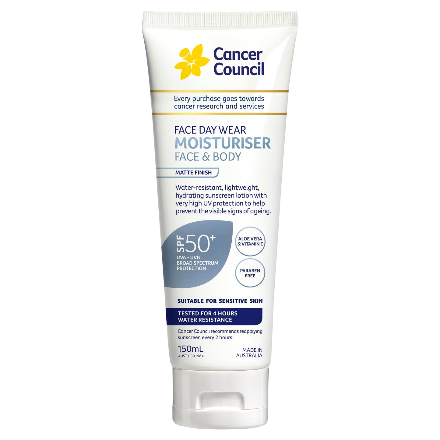 Cancer Council Invisible Daywear SPF 50+ Moisturizer for Face and Body 150ml - Cutprice Online