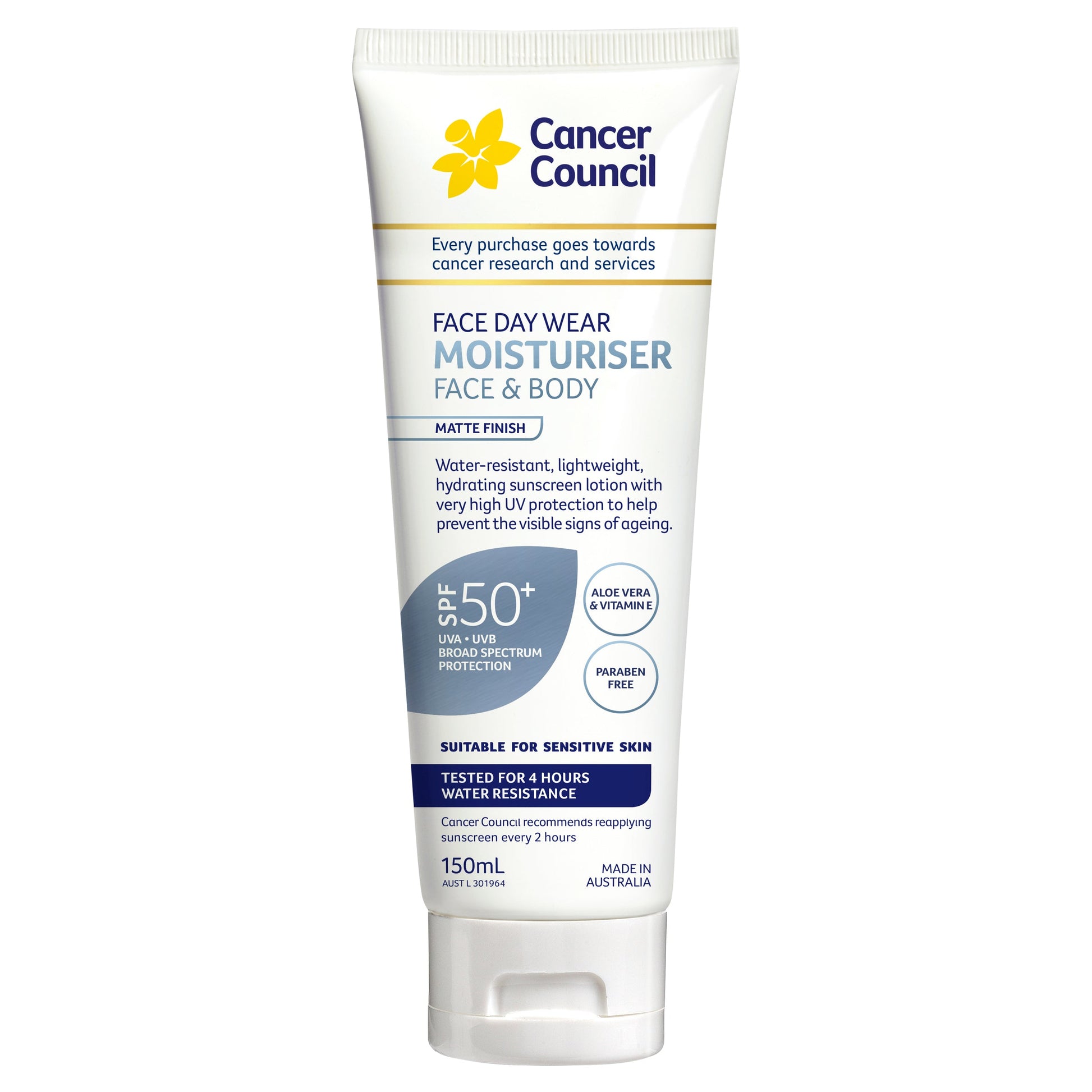 Cancer Council Invisible Daywear SPF 50+ Moisturizer for Face and Body 150ml - Cutprice Online