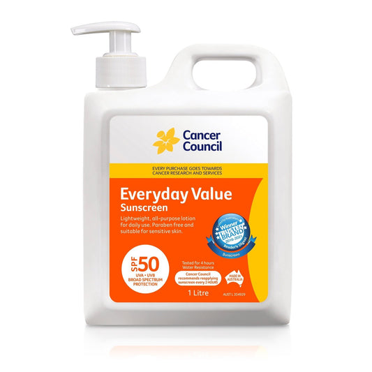 Cancer Council SPF 50 Everyday 1 Litre Pump - Cutprice Online