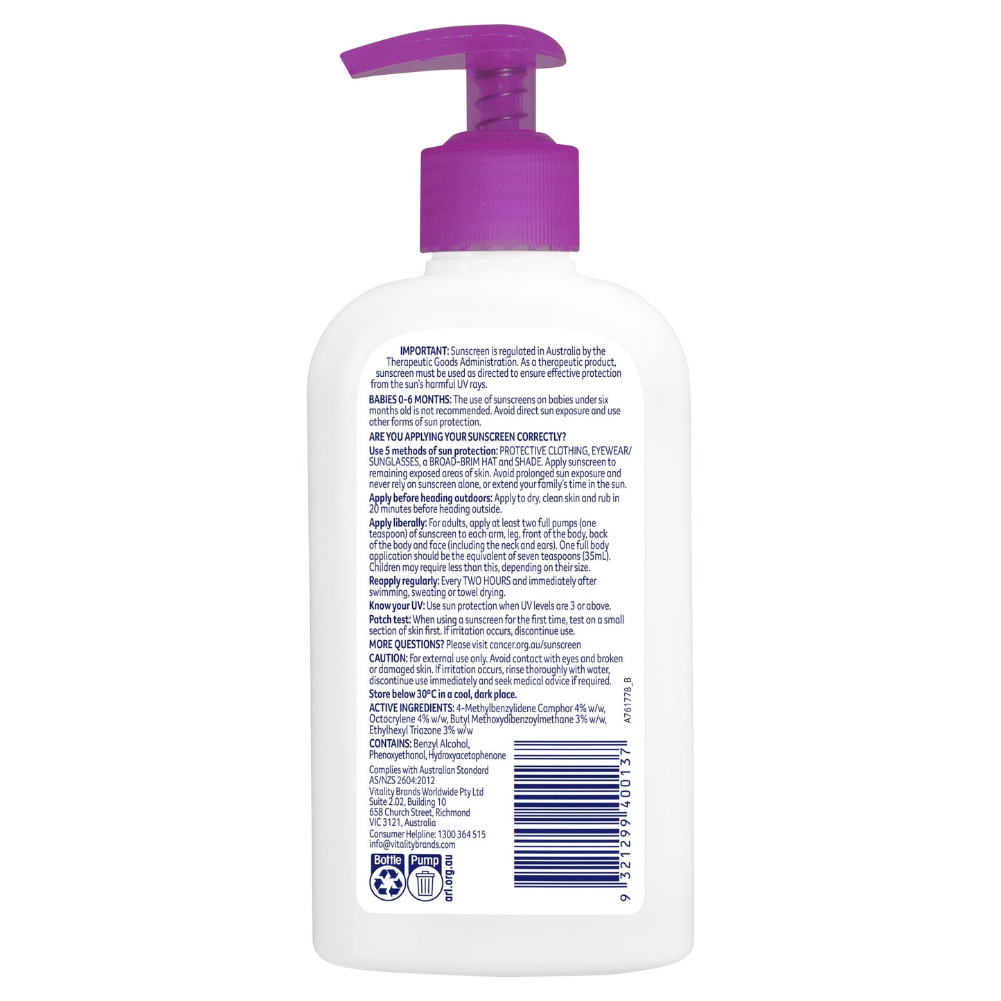 Cancer Council SPF 50+ Kids 200ml Finger Pump - Cutprice Online