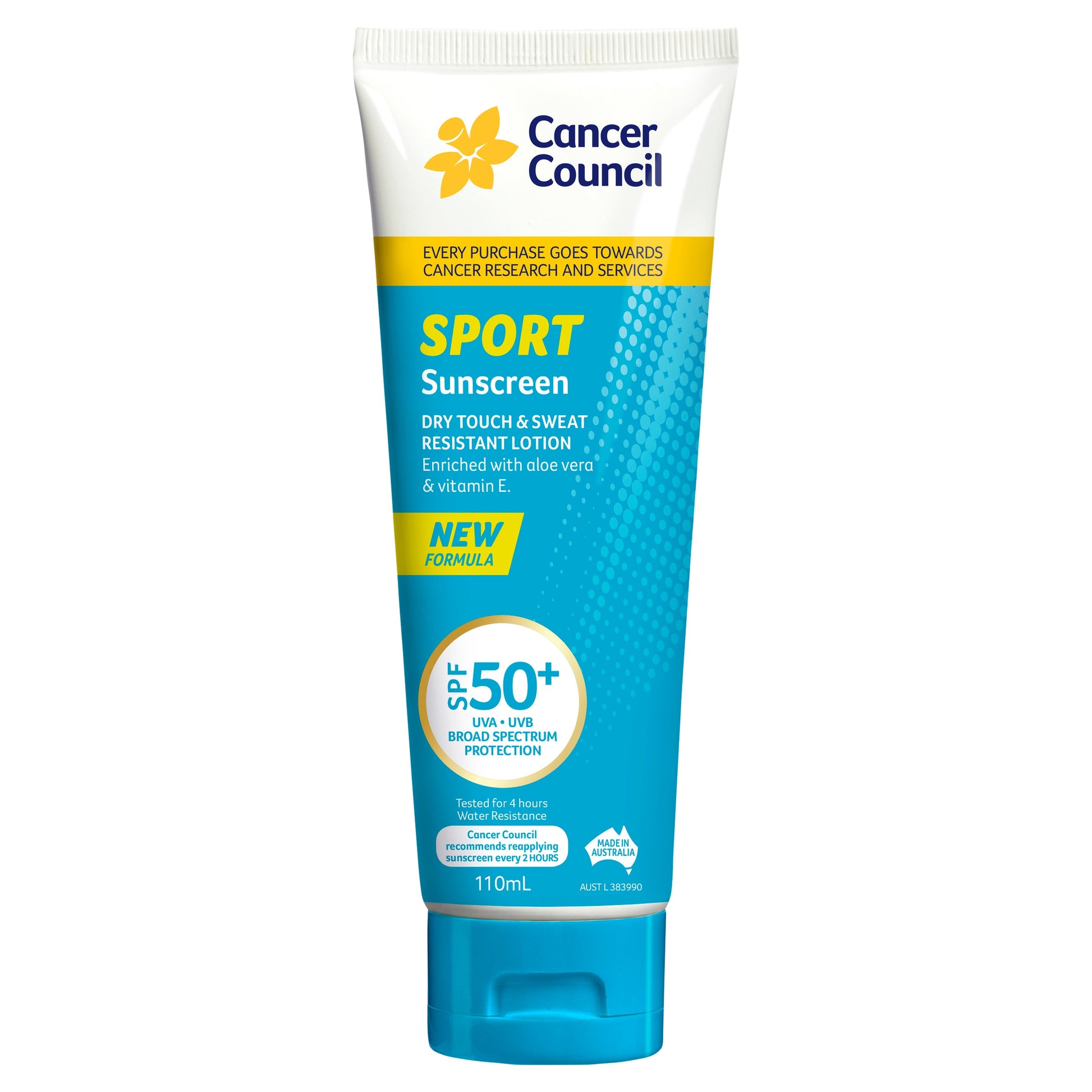 Cancer Council Sport Dry Touch Sweat Resistant SPF50+ 110ml - Cutprice Online